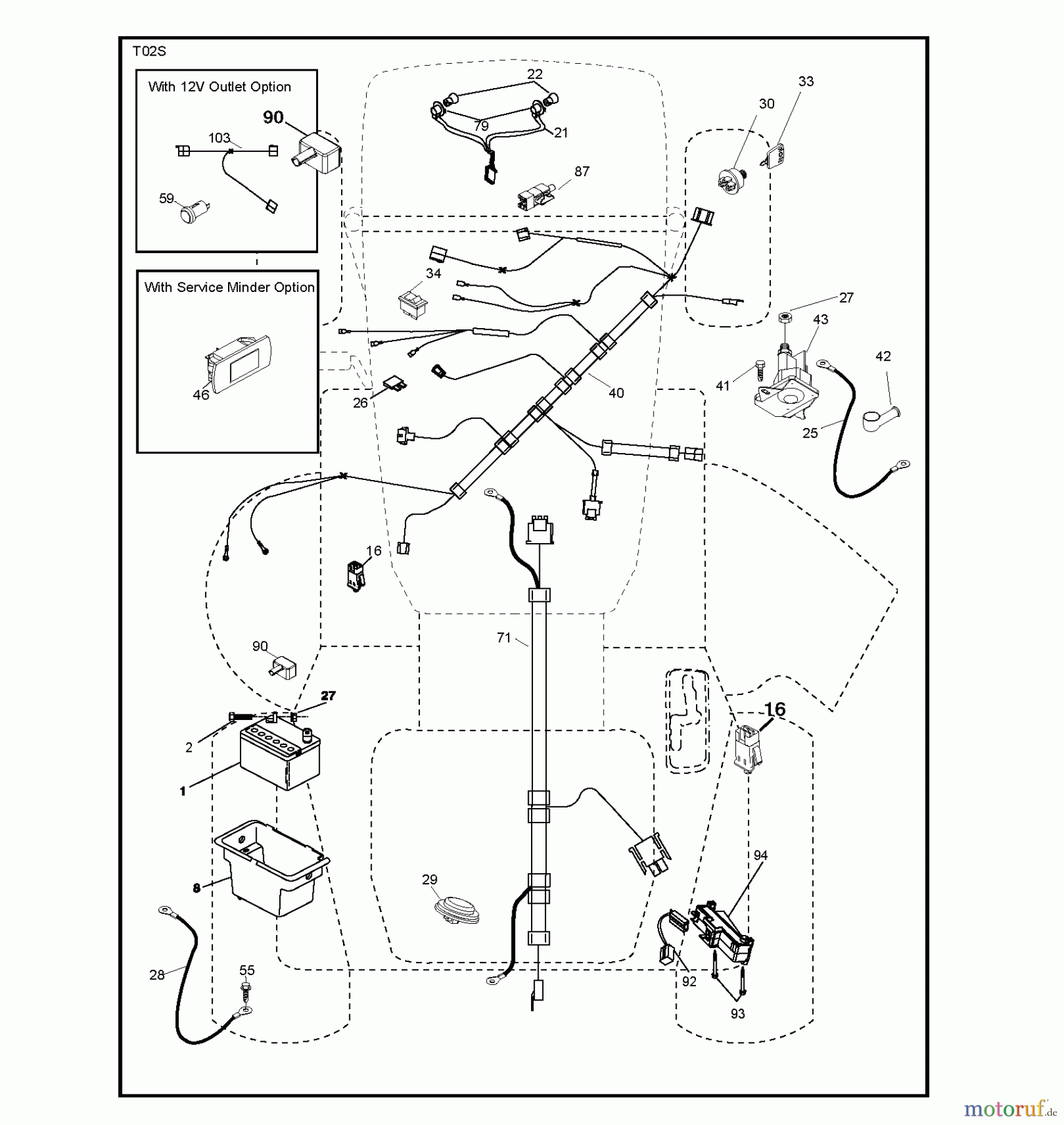 Jonsered Rasen  und Garten Traktoren LT2216 (96041005602) - Jonsered Lawn & Garden Tractor (2009-02) ELECTRICAL