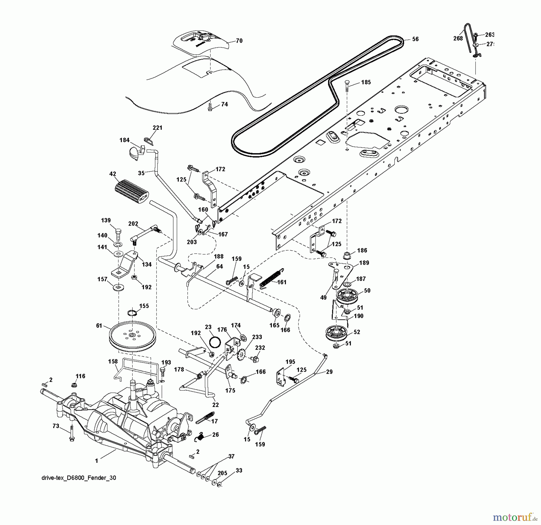 Jonsered Rasen und Garten Traktoren LT2216 (96041010100) - Jonsered Lawn & Garden Tractor (2009-01) DRIVE