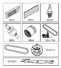 Jonsered LT2216 (96041010100) - Lawn & Garden Tractor (2009-01) Ersatzteile FREQUENTLY USED PARTS