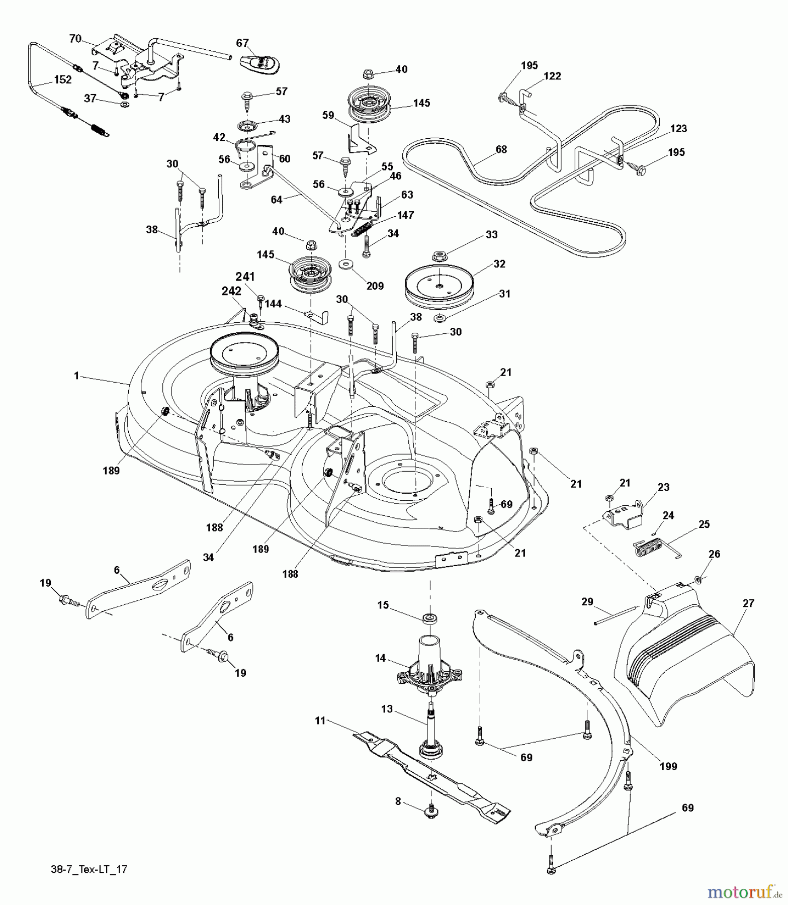 Jonsered Rasen und Garten Traktoren LT2216 (96041010102) - Jonsered Lawn & Garden Tractor (2010-03) MOTOR