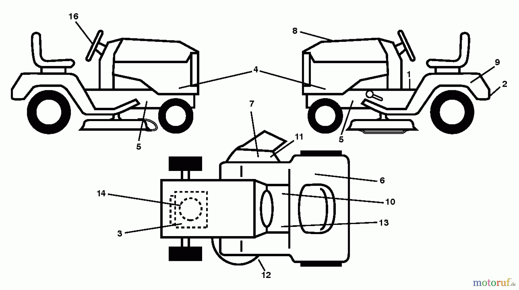  Jonsered Rasen  und Garten Traktoren LT2216 (96041010104) - Jonsered Lawn & Garden Tractor (2011-01) DECALS