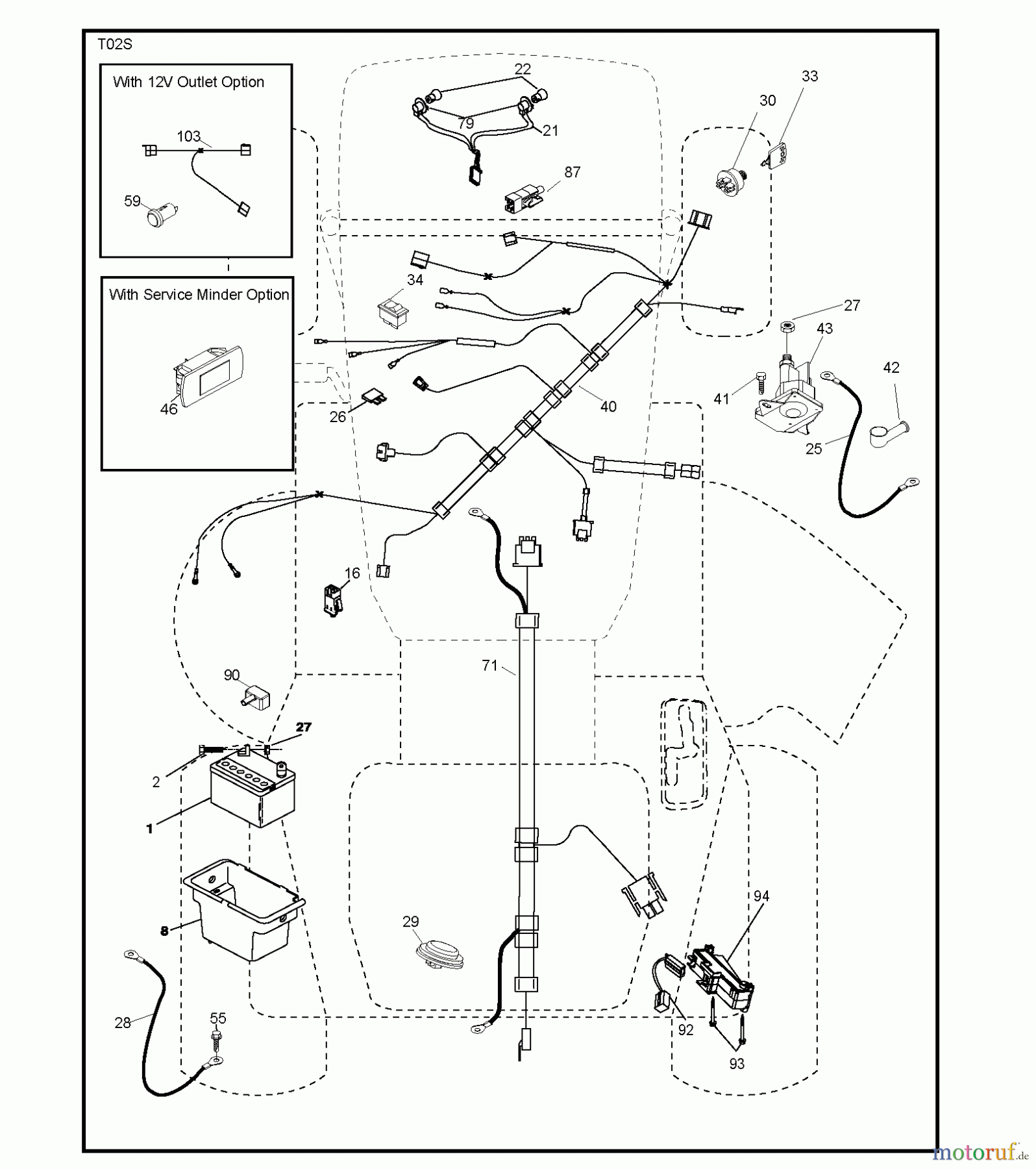 Jonsered Rasen und Garten Traktoren LT2216 (96041010206) - Jonsered Lawn & Garden Tractor (2012-08) ELECTRICAL