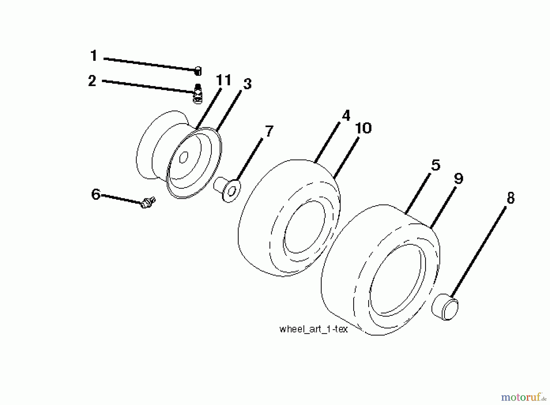 Jonsered Rasen und Garten Traktoren LT2216 (96041010200) - Jonsered Lawn & Garden Tractor (2009-01) WHEELS TIRES