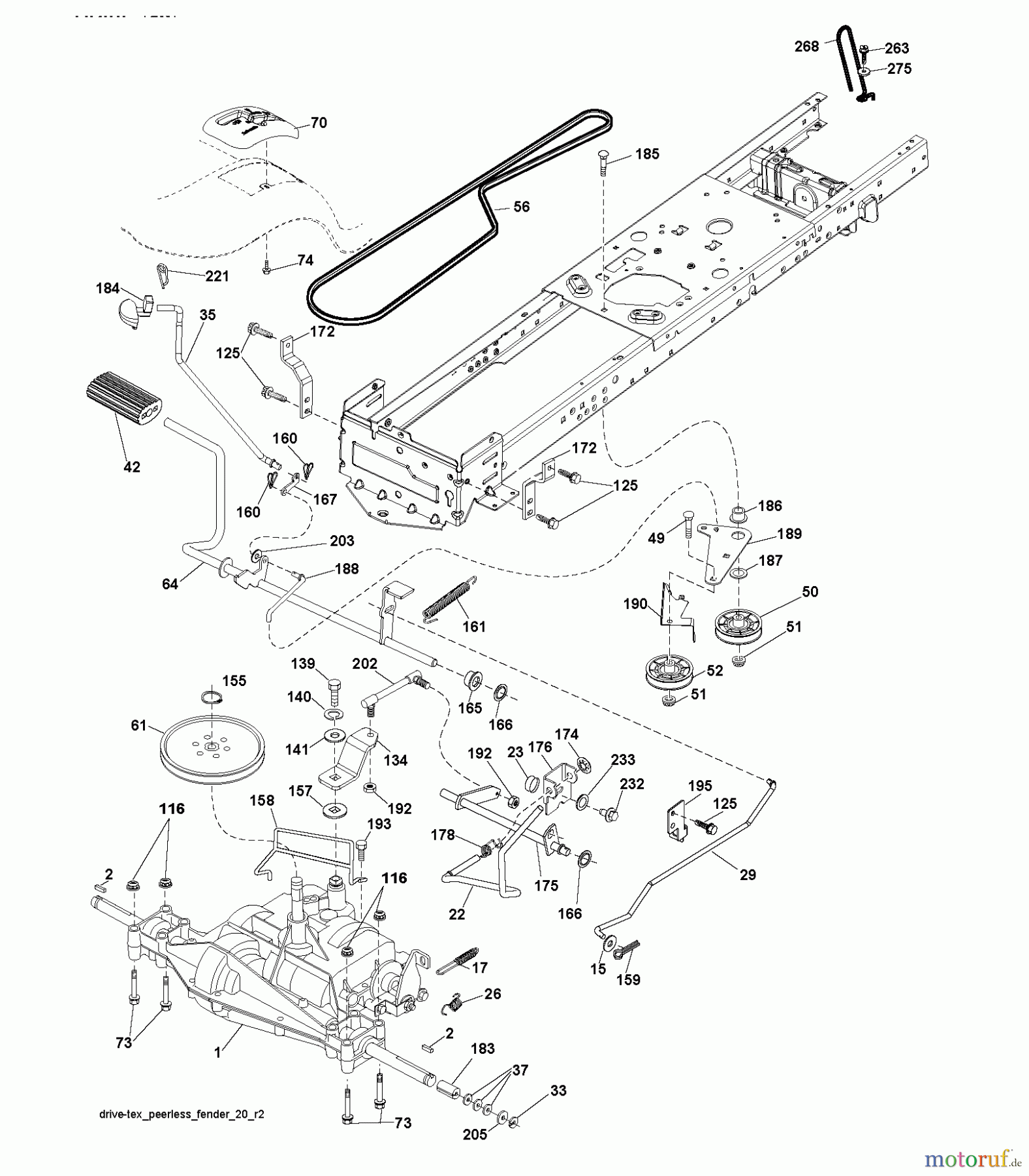 Jonsered Rasen und Garten Traktoren LT2216 (96041010207) - Jonsered Lawn & Garden Tractor (2013-05) DRIVE