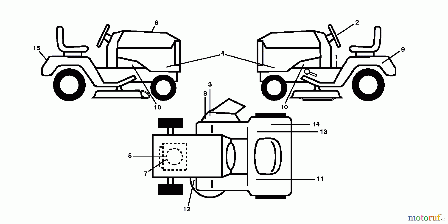 Jonsered Rasen und Garten Traktoren LT2216 (96041011200) - Jonsered Lawn & Garden Tractor (2009-01) DECALS