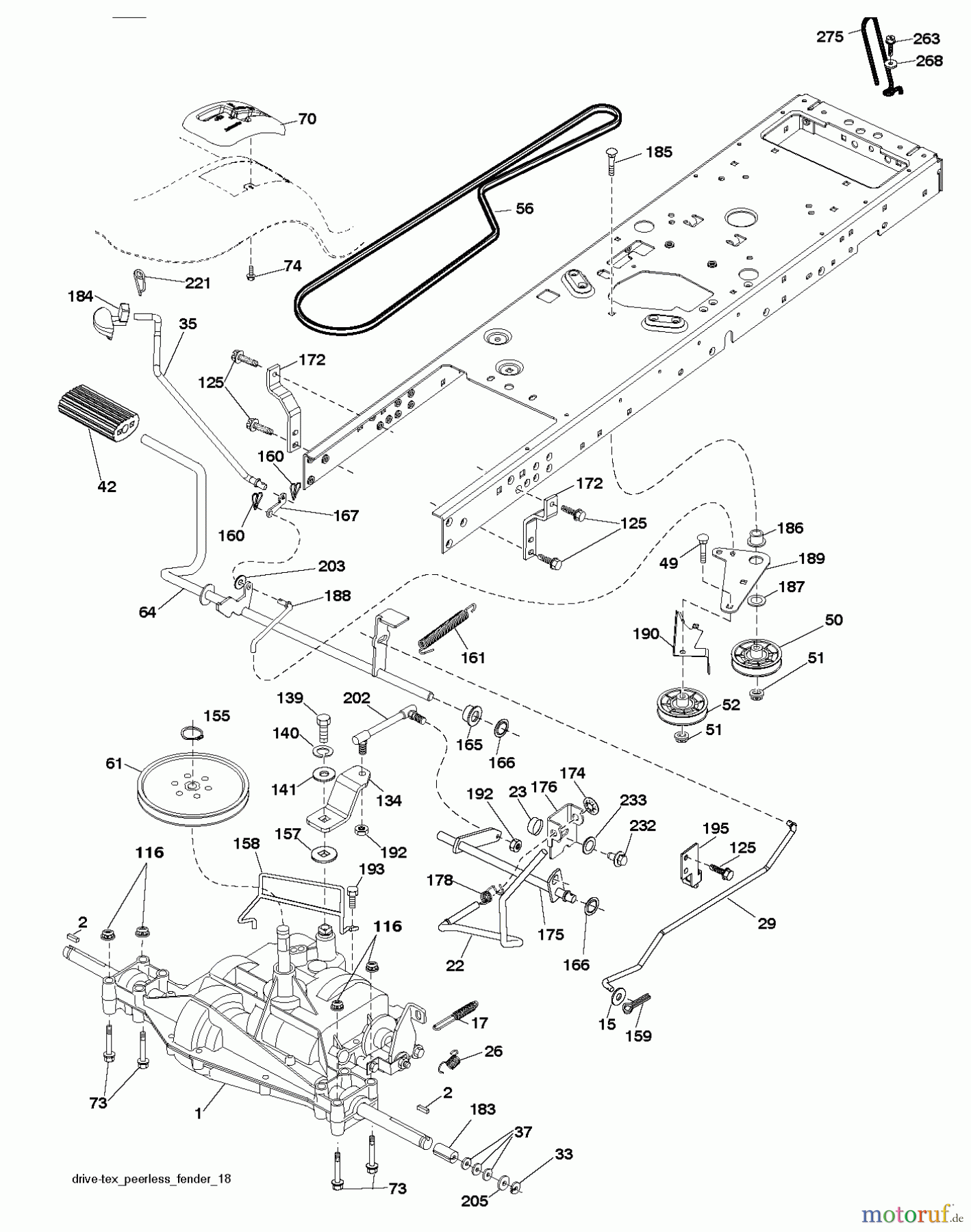  Jonsered Rasen  und Garten Traktoren LT2216 (96041011202) - Jonsered Lawn & Garden Tractor (2010-03) DRIVE