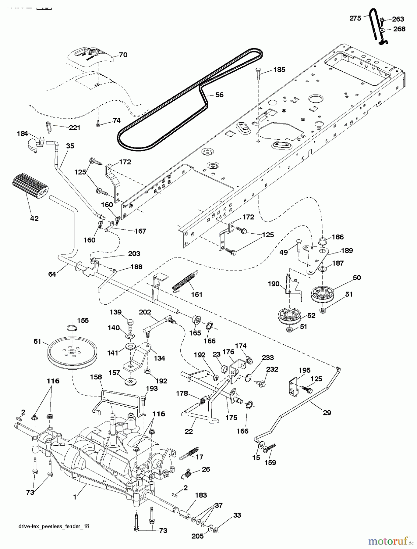 Jonsered Rasen und Garten Traktoren LT2216 (96041011203) - Jonsered Lawn & Garden Tractor (2011-02) DRIVE