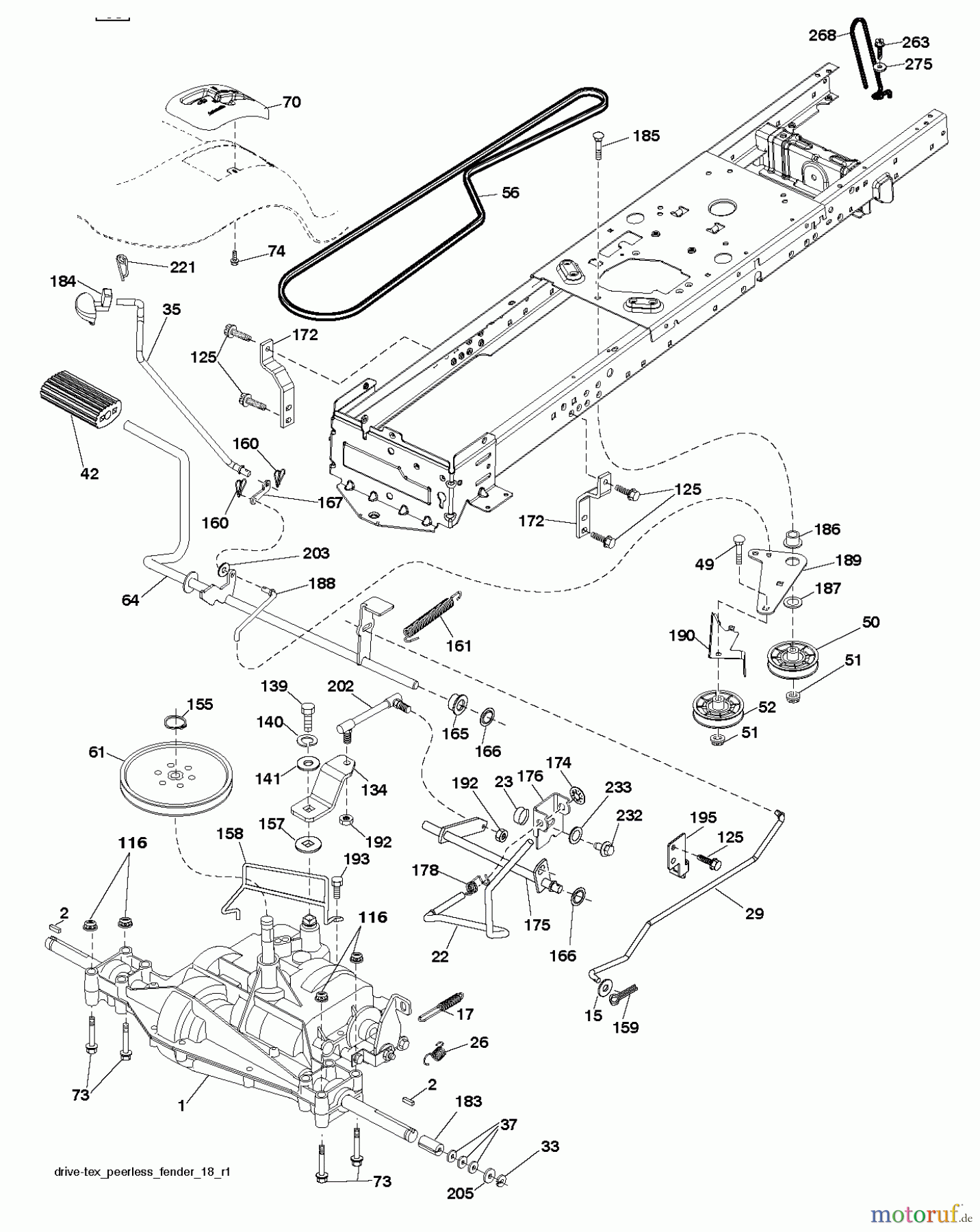 Jonsered Rasen und Garten Traktoren LT2216 (96041011204) - Jonsered Lawn & Garden Tractor (2011-11) DRIVE
