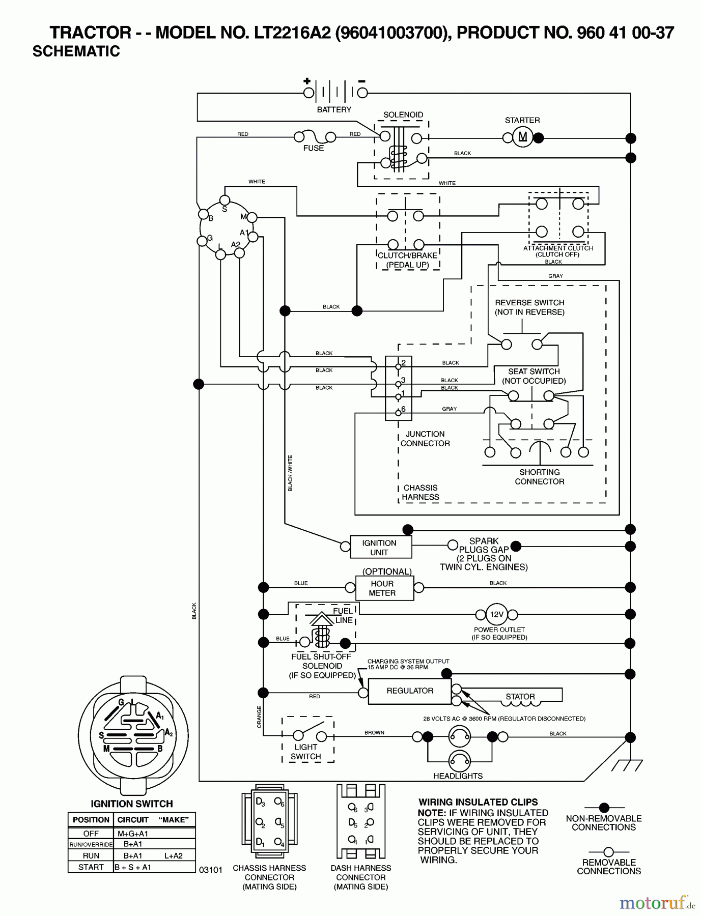 Jonsered Rasen und Garten Traktoren LT2216 A2 (96041003700) - Jonsered Lawn & Garden Tractor (2007-03) SCHEMATIC