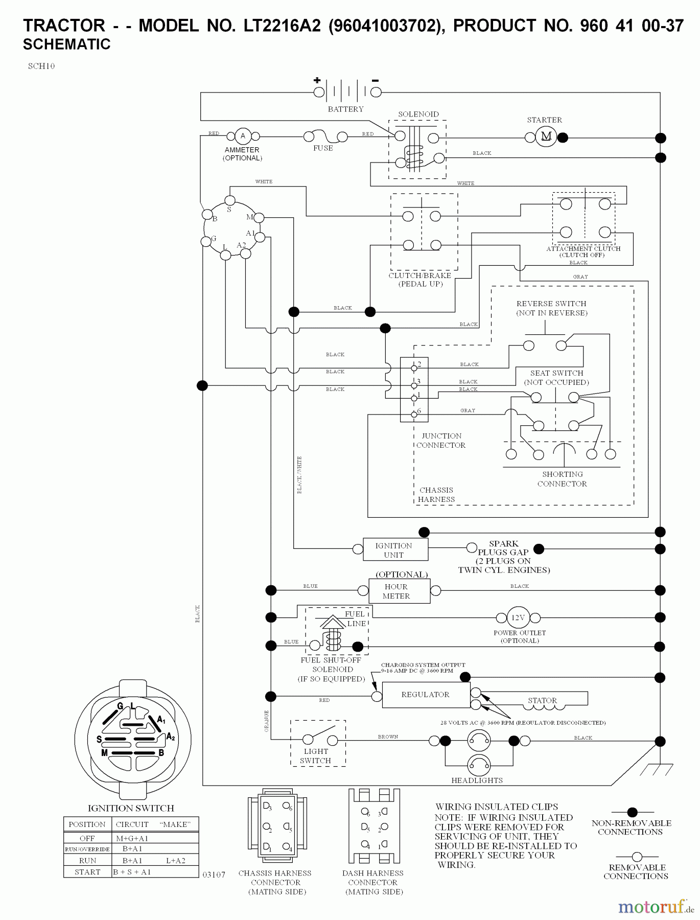  Jonsered Rasen  und Garten Traktoren LT2216 A2 (96041003702) - Jonsered Lawn & Garden Tractor (2008-01) SCHEMATIC