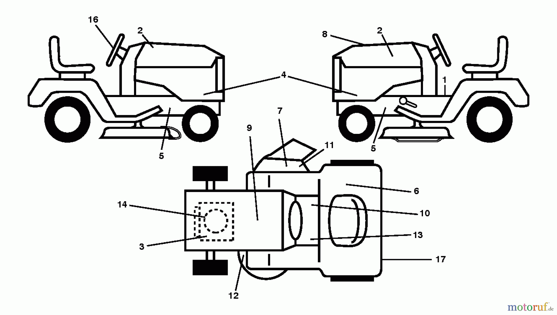 Jonsered Rasen und Garten Traktoren LT2216 A2 (96041015600) - Jonsered Lawn & Garden Tractor (2010-02) DECALS