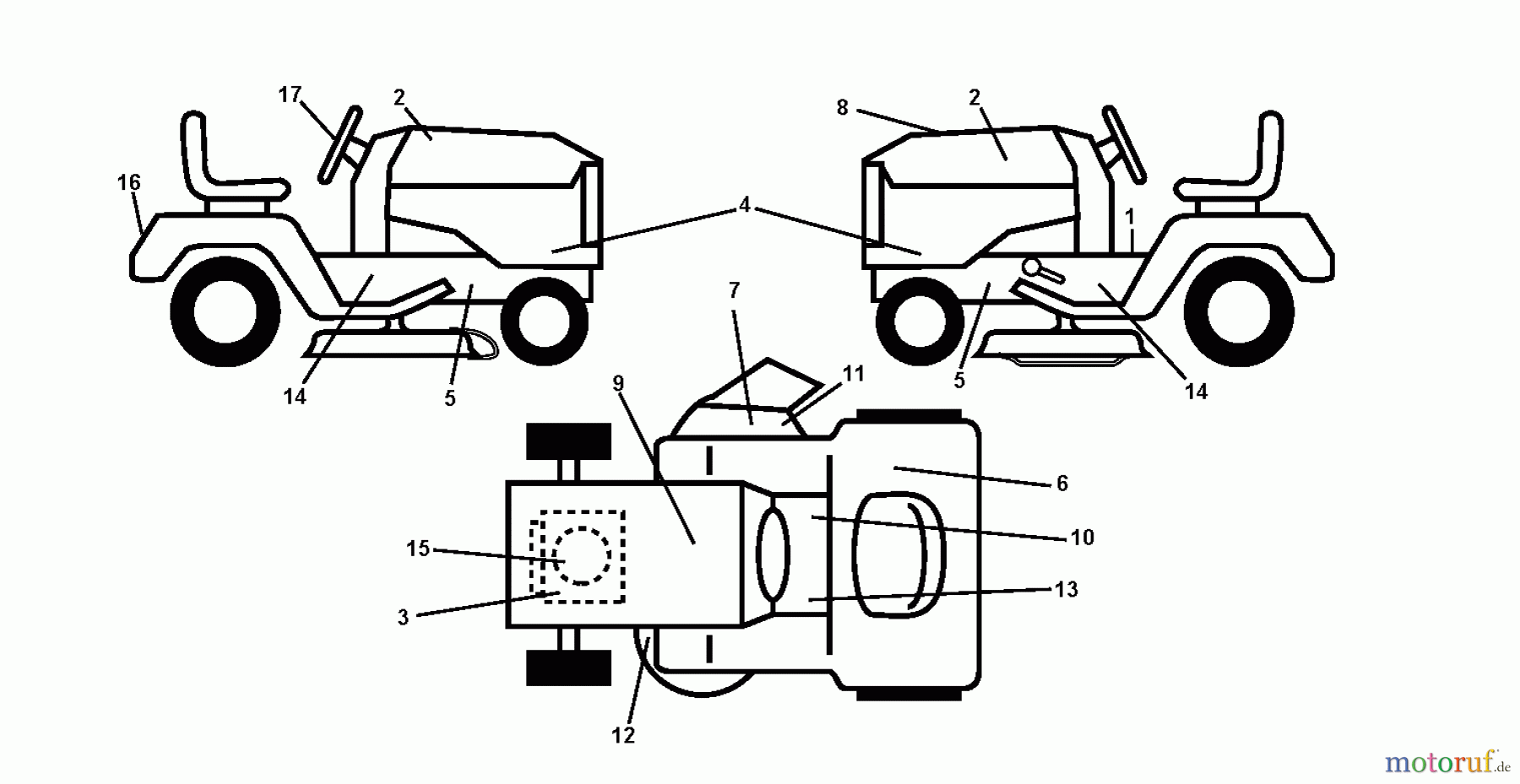 Jonsered Rasen und Garten Traktoren LT2216 A2 (96041018101) - Jonsered Lawn & Garden Tractor (2010-08) DECALS