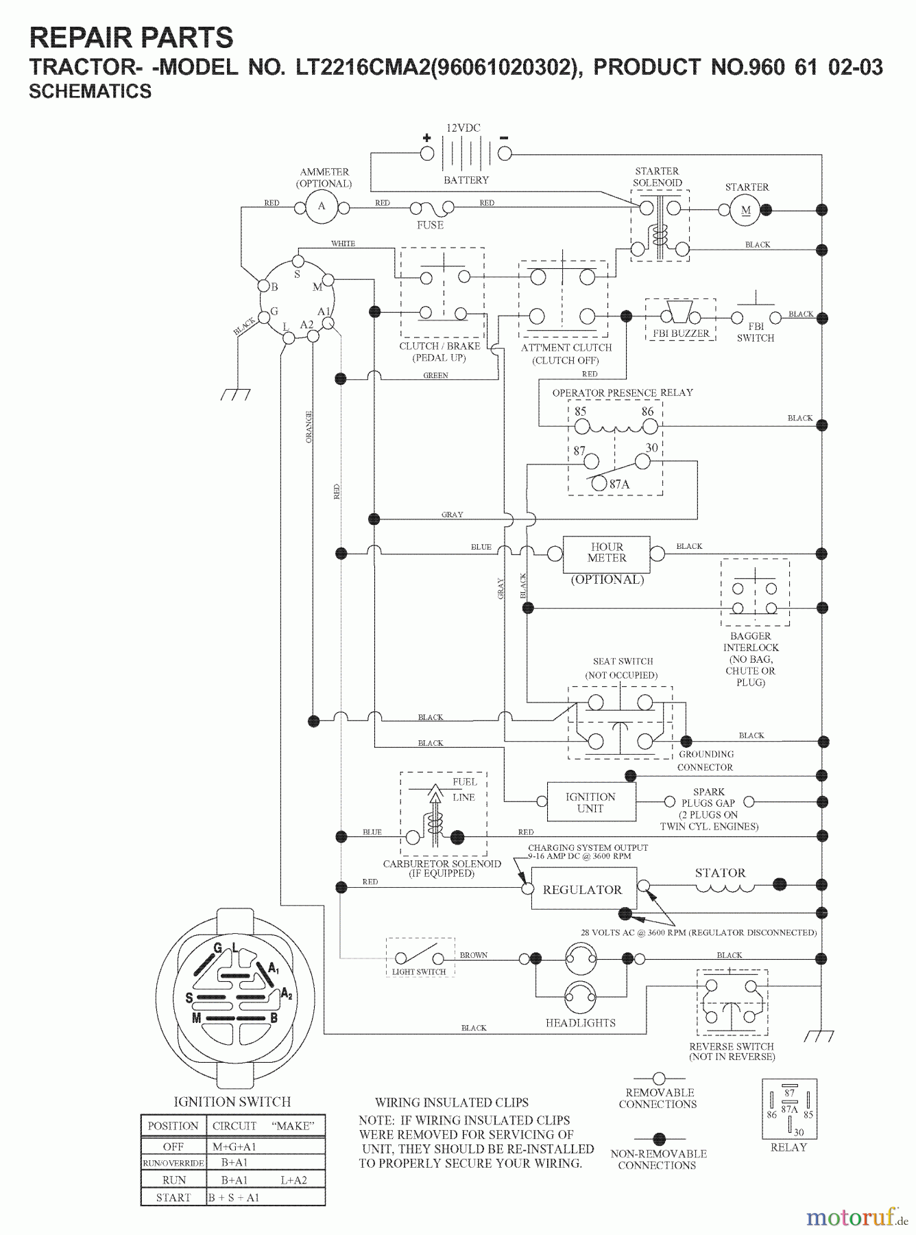  Jonsered Rasen  und Garten Traktoren LT2216 CMA2 (960610203, 96061020302) - Jonsered Lawn & Garden Tractor (2008-01) SCHEMATIC