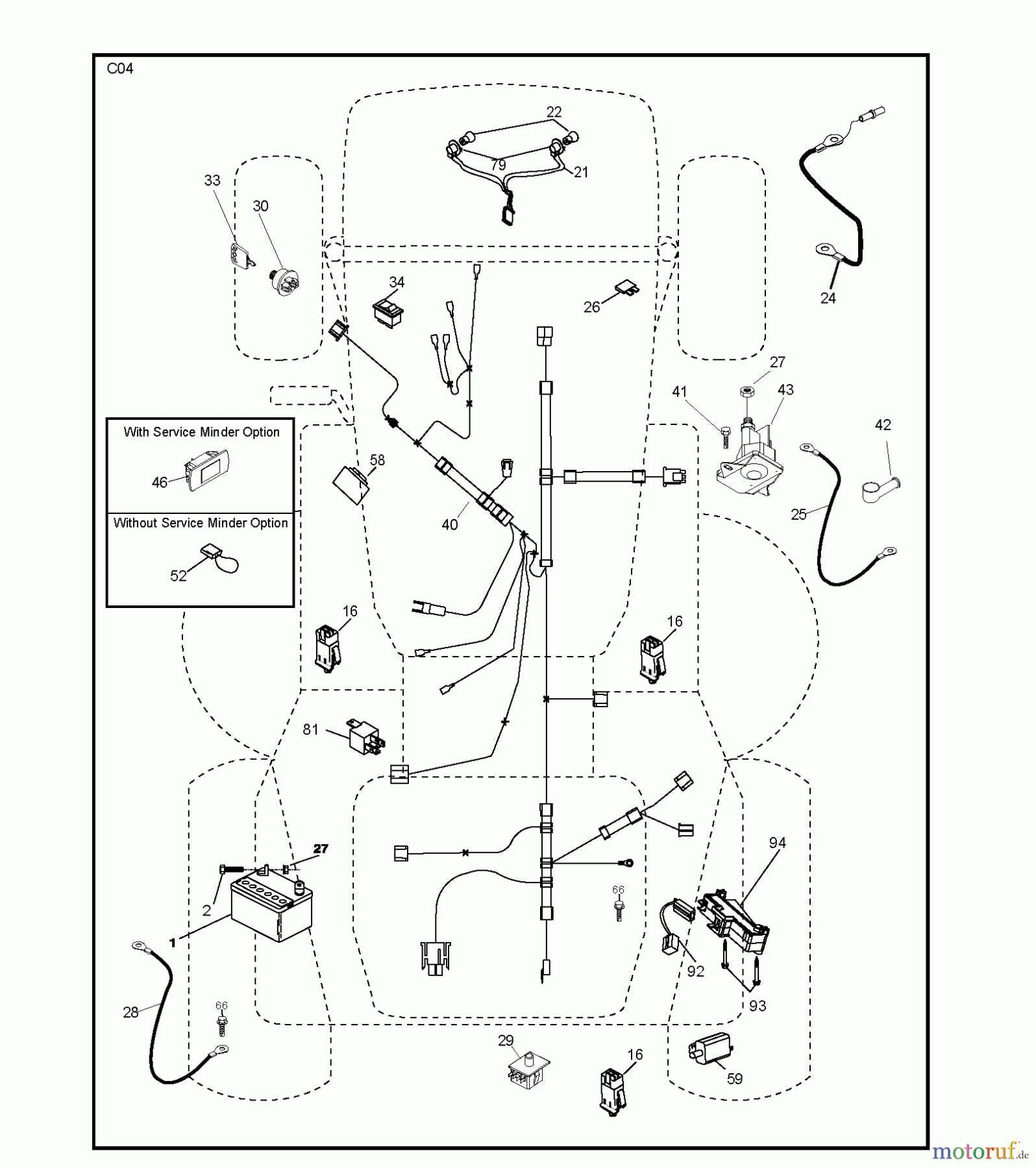 Jonsered Rasen und Garten Traktoren LT2216 CMA2 (96061028200) - Jonsered Lawn & Garden Tractor (2010-01) ELECTRICAL