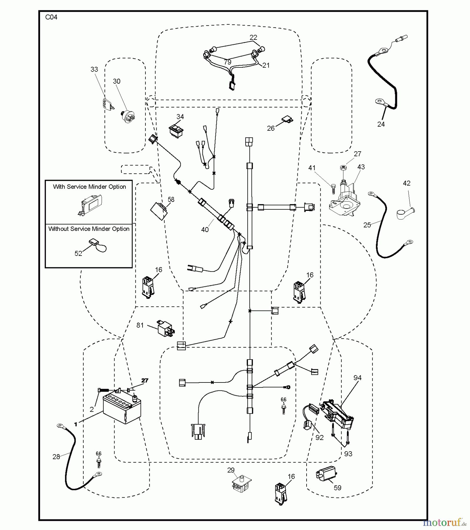  Jonsered Rasen  und Garten Traktoren LT2216 CMA2 (96061028300) - Jonsered Lawn & Garden Tractor (2010-01) ELECTRICAL