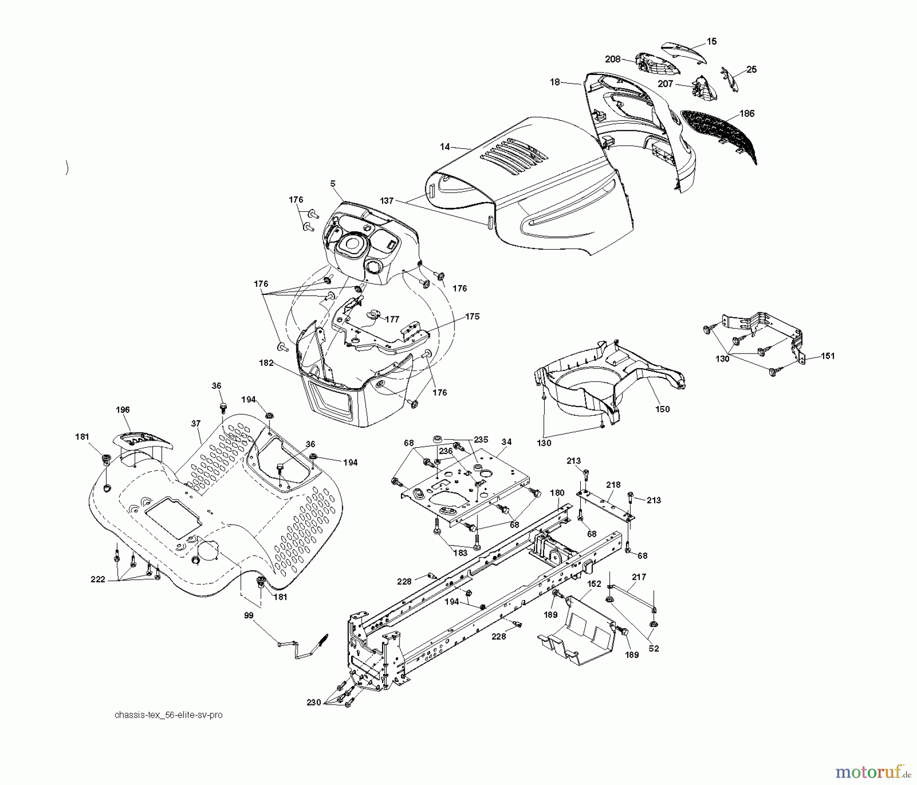  Jonsered Rasen  und Garten Traktoren LT2217 A (96041003300) - Jonsered Lawn & Garden Tractor (2007-02) CHASSIS ENCLOSURES