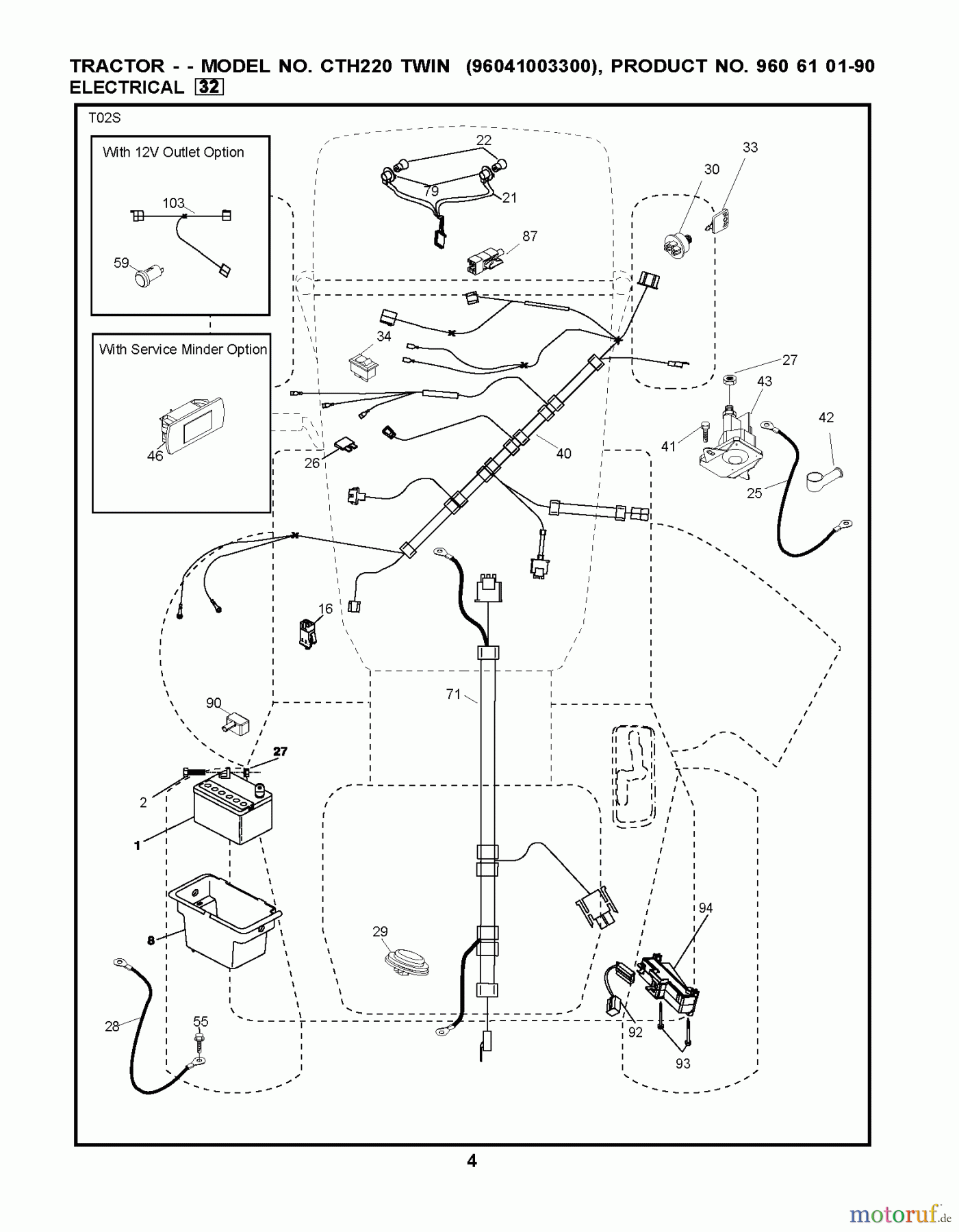  Jonsered Rasen  und Garten Traktoren LT2217 A (96041003300) - Jonsered Lawn & Garden Tractor (2007-02) ELECTRICAL