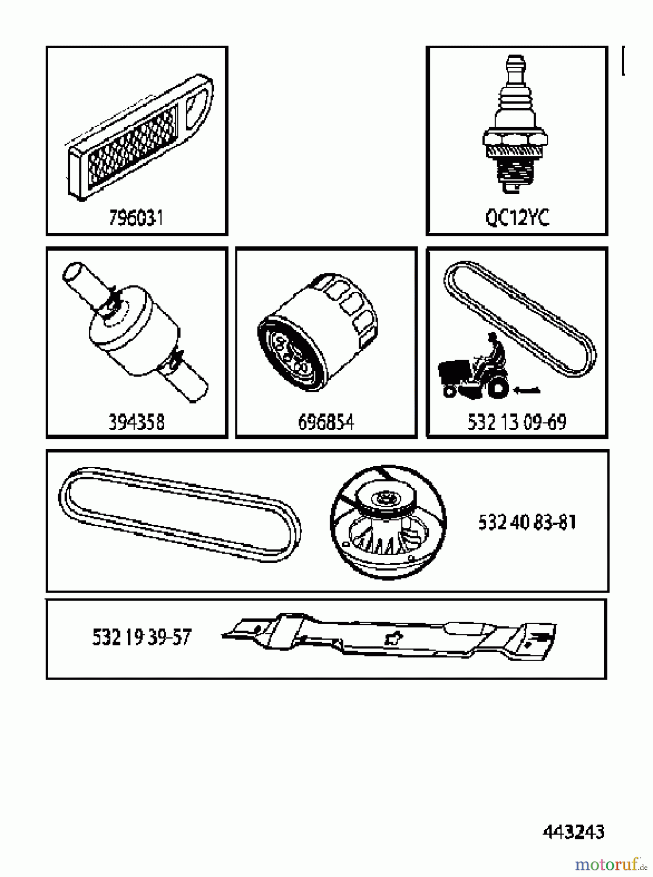 Jonsered Rasen und Garten Traktoren LT2217 A (96041003400) - Jonsered Lawn & Garden Tractor (2007-04) FREQUENTLY USED PARTS