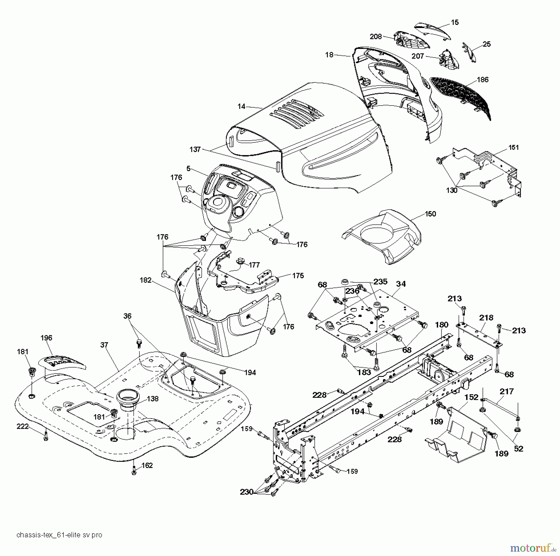  Jonsered Rasen  und Garten Traktoren LT2217 A (96041005700) - Jonsered Lawn & Garden Tractor (2007-04) CHASSIS ENCLOSURES