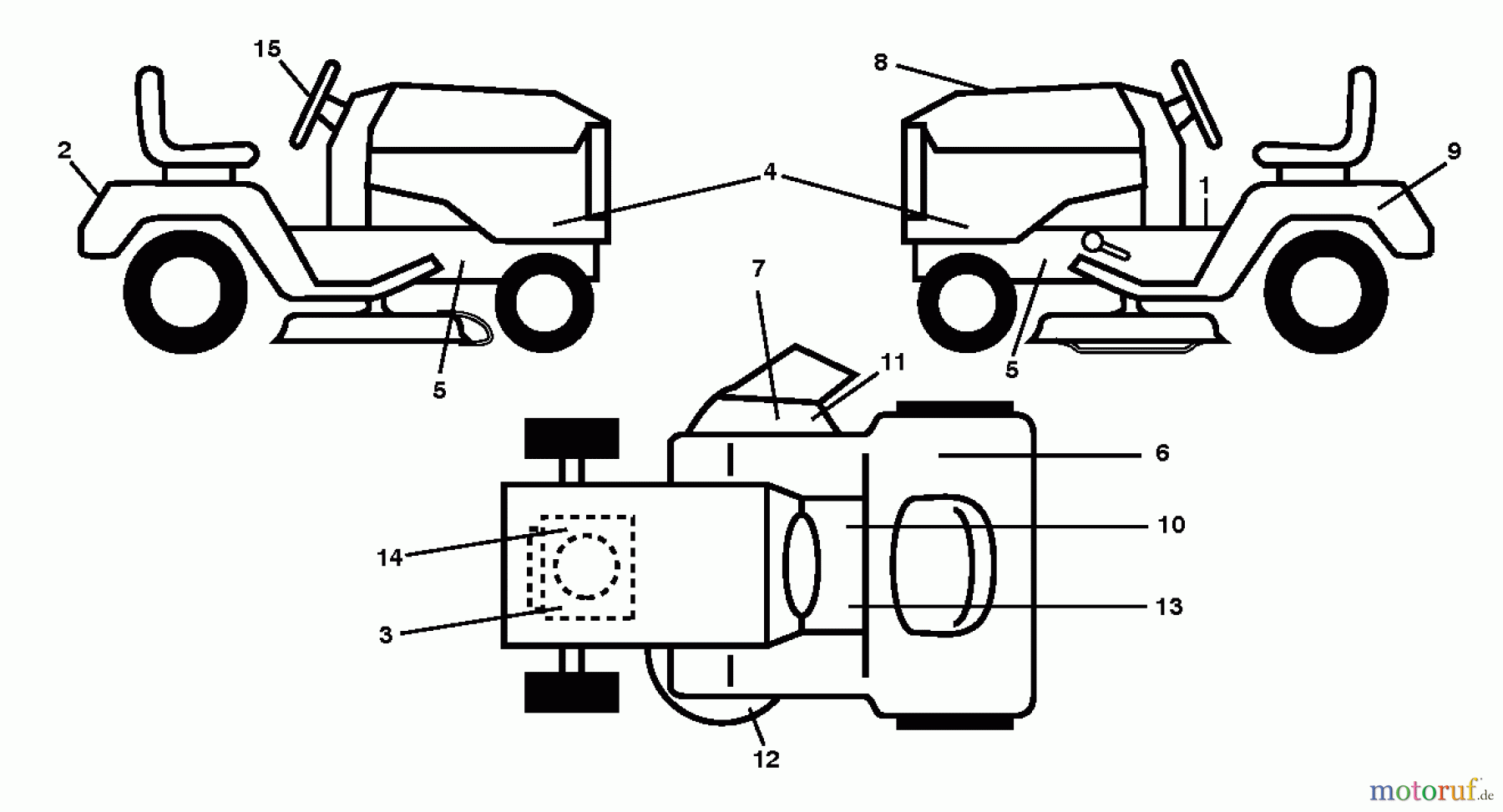 Jonsered Rasen und Garten Traktoren LT2217 A (96041010306) - Jonsered Lawn & Garden Tractor (2012-08) DECALS