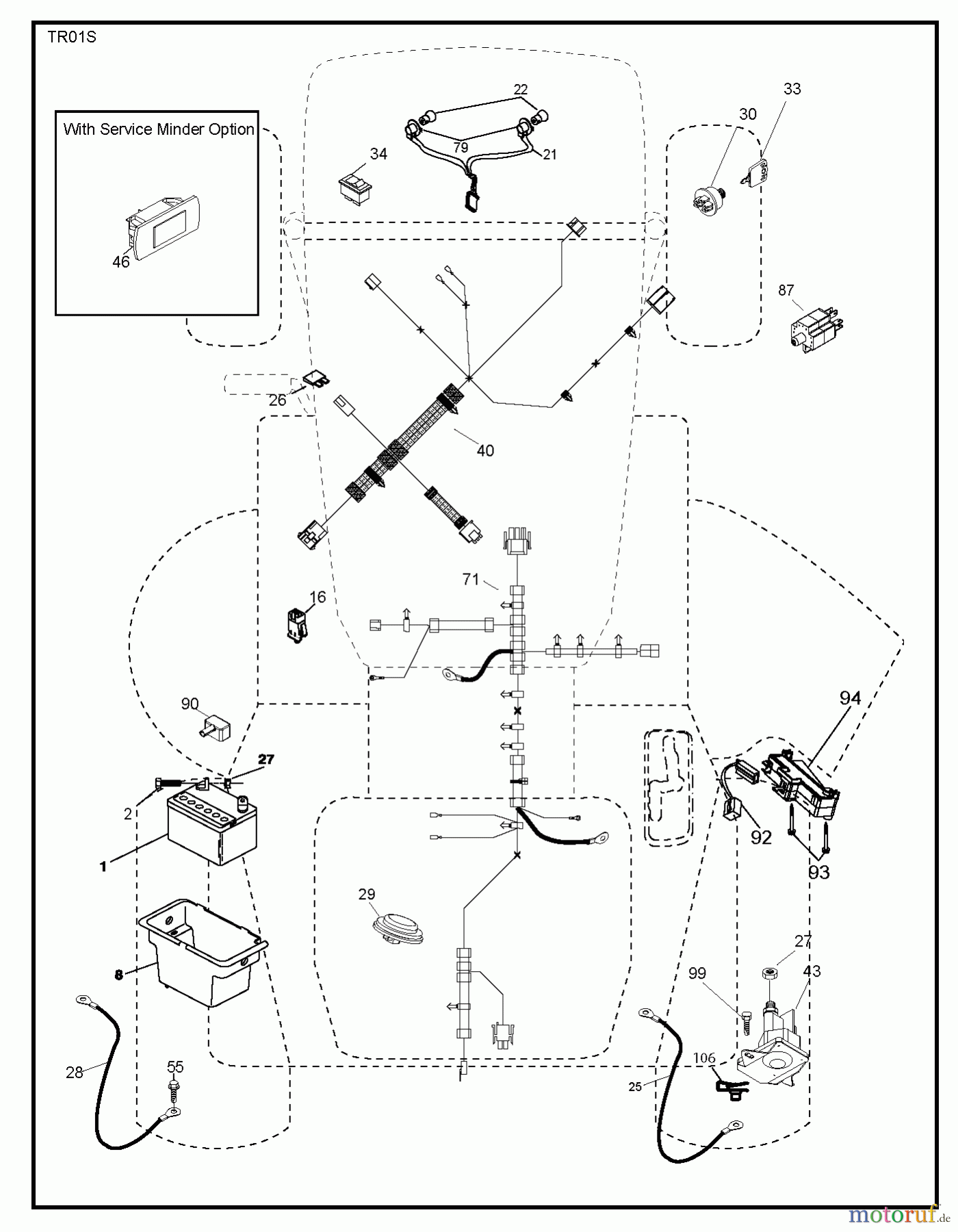  Jonsered Rasen  und Garten Traktoren LT2217 A (96041010307) - Jonsered Lawn & Garden Tractor (2013-05) ELECTRICAL