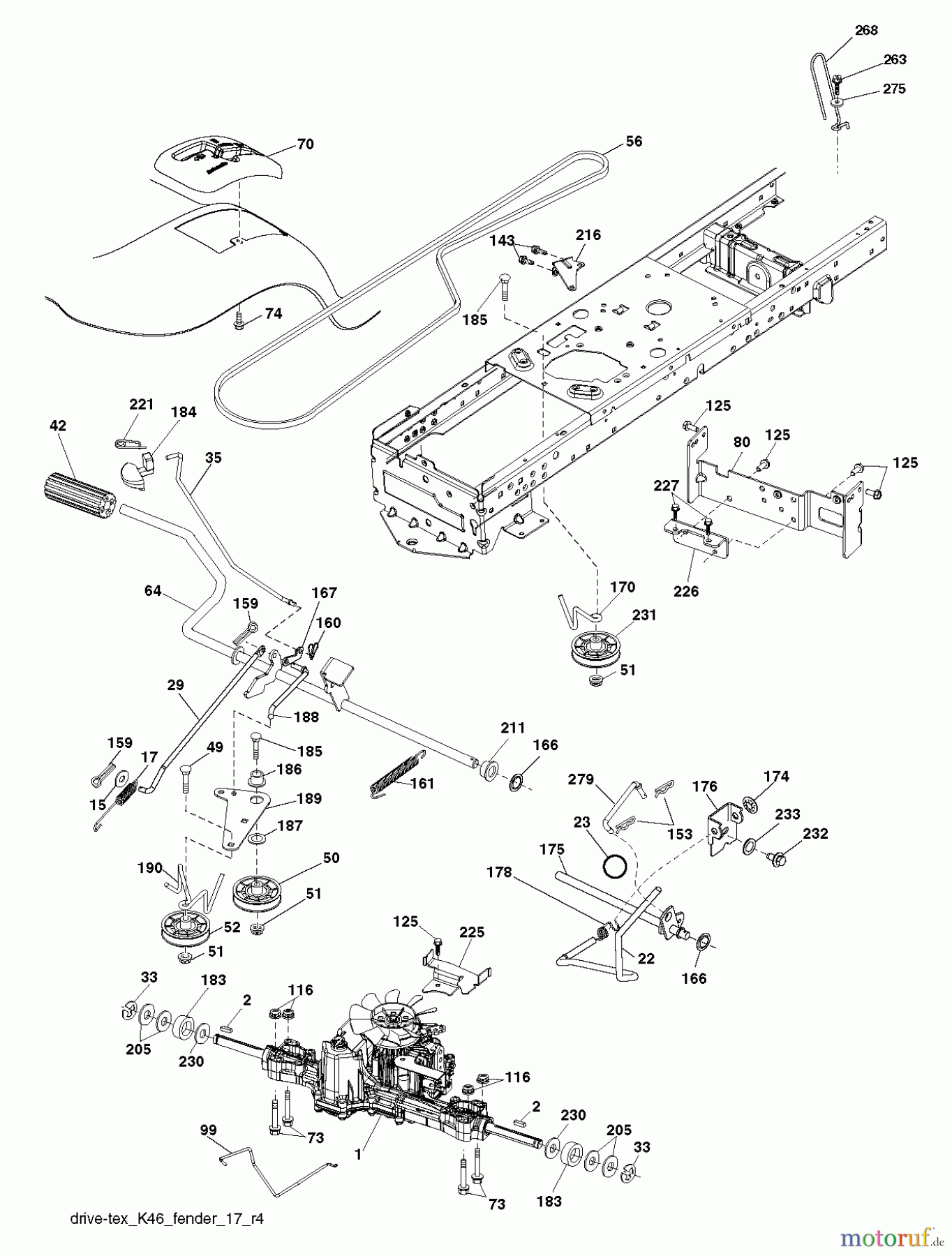  Jonsered Rasen  und Garten Traktoren LT2217 A (96041010404) - Jonsered Lawn & Garden Tractor (2011-04) DRIVE