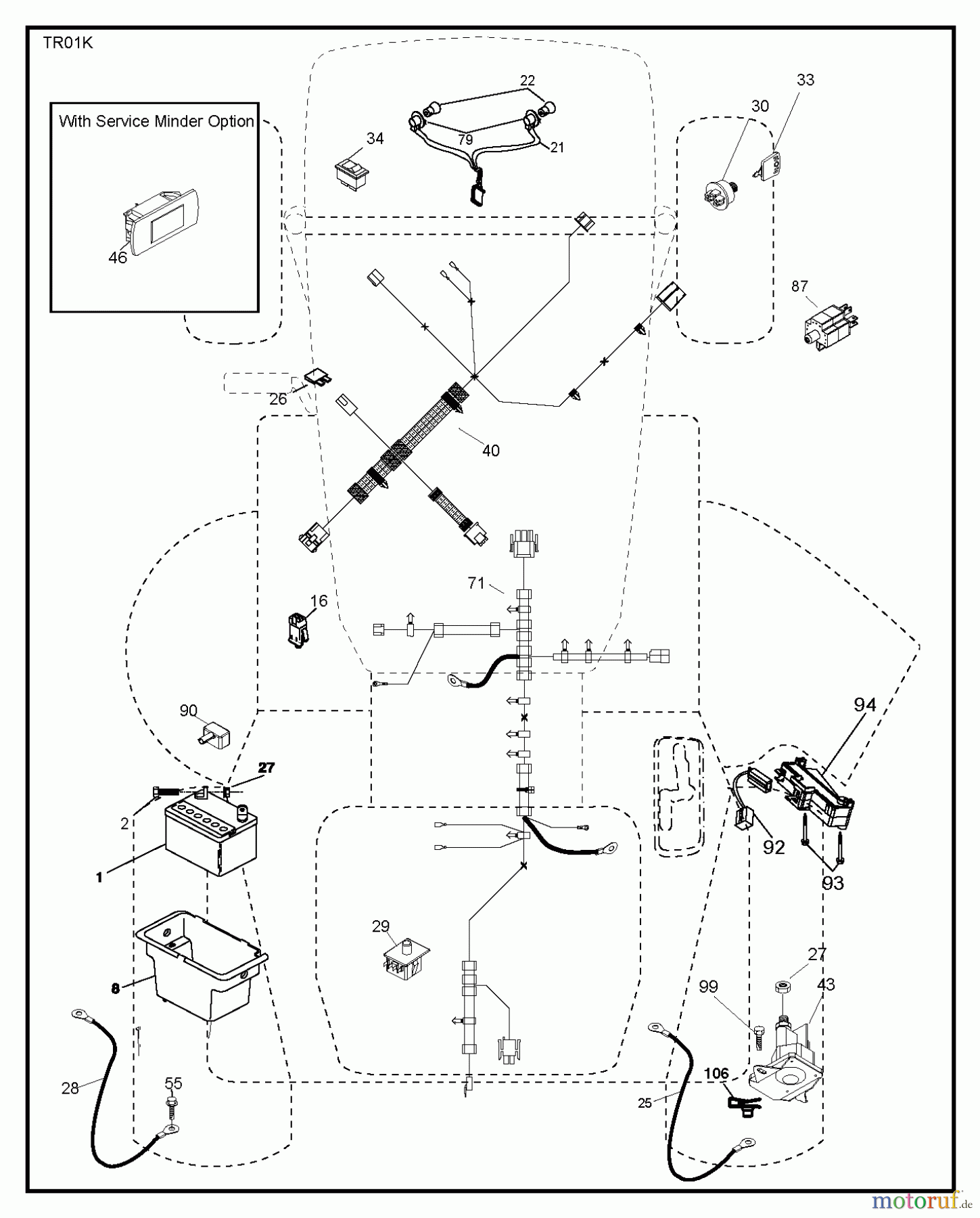 Jonsered Rasen und Garten Traktoren LT2217 A (96041010407) - Jonsered Lawn & Garden Tractor (2013-05) ELECTRICAL