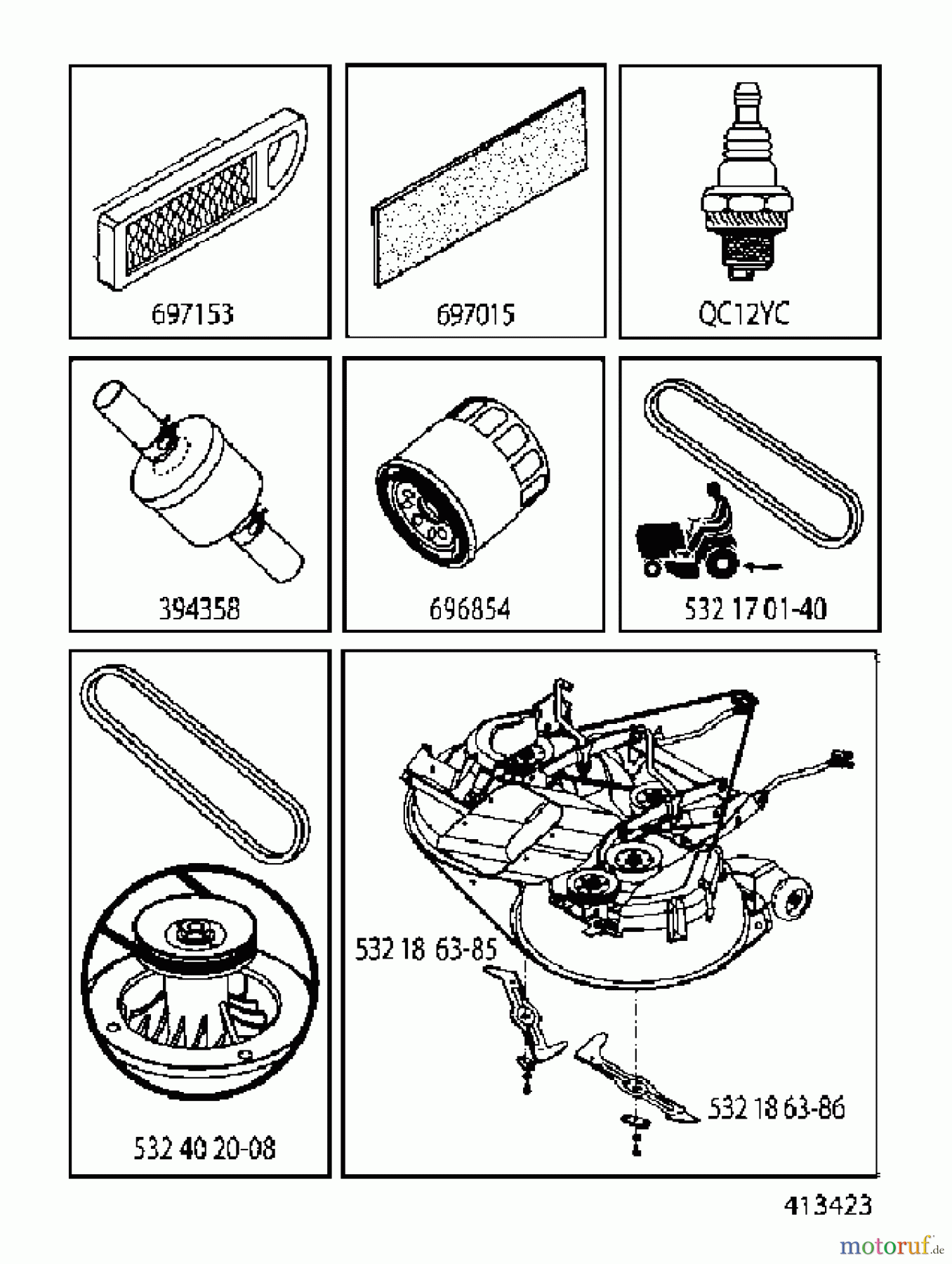  Jonsered Rasen  und Garten Traktoren LT2217 CMA (96061019603) - Jonsered Lawn & Garden Tractor (2008-01) FREQUENTLY USED PARTS