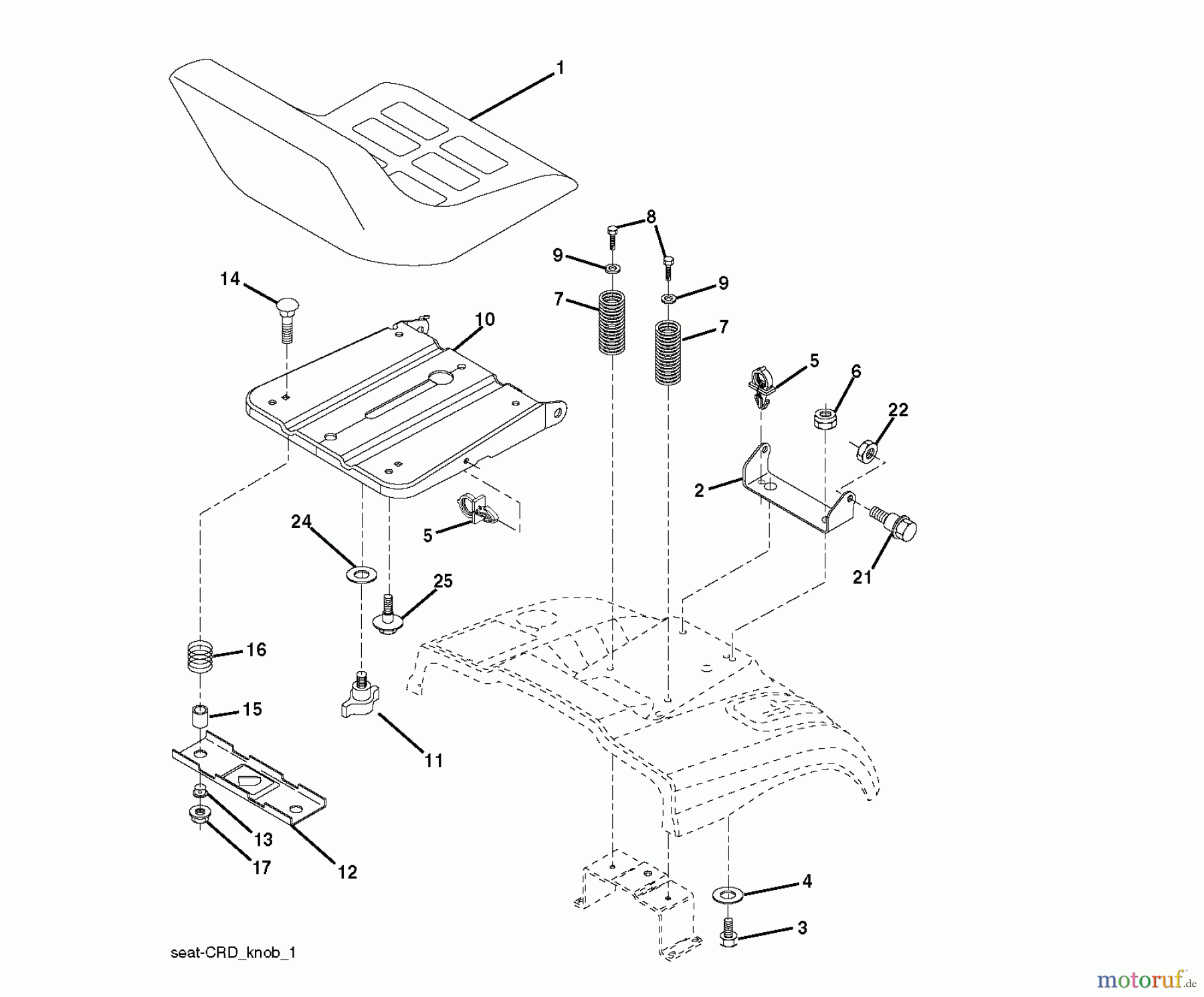 Jonsered Rasen und Garten Traktoren LT2217 CMA (96061019603) - Jonsered Lawn & Garden Tractor (2008-01) SEAT