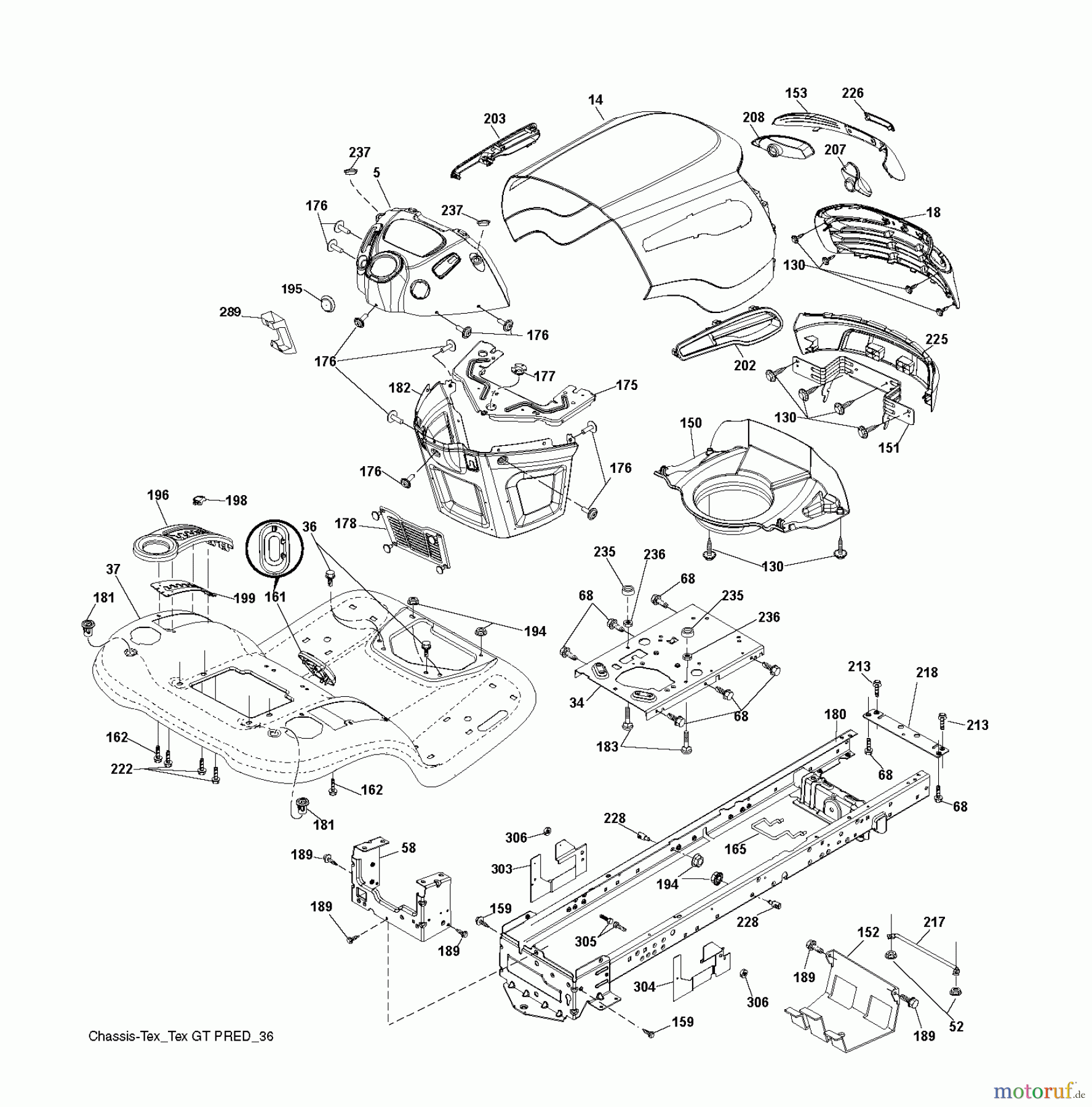  Jonsered Rasen  und Garten Traktoren LT2218 A2 (96041010901) - Jonsered Lawn & Garden Tractor (2010-02) CHASSIS ENCLOSURES