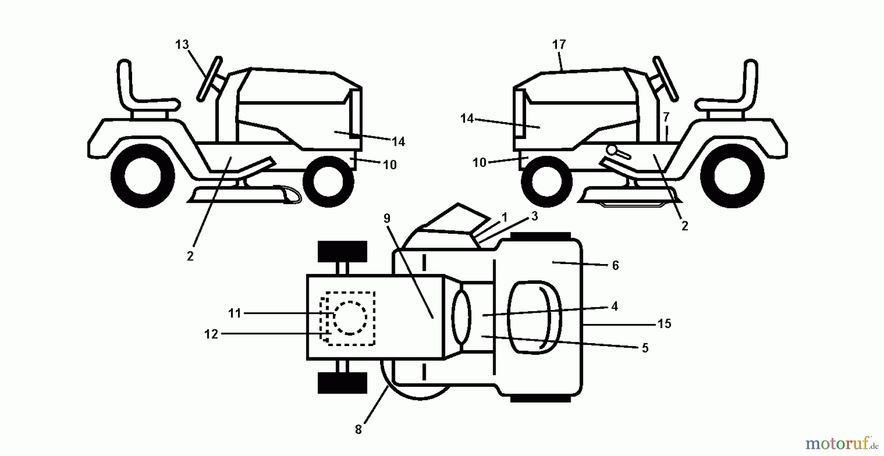 Jonsered Rasen  und Garten Traktoren LT2218 A2 (96041010901) - Jonsered Lawn & Garden Tractor (2010-02) DECALS