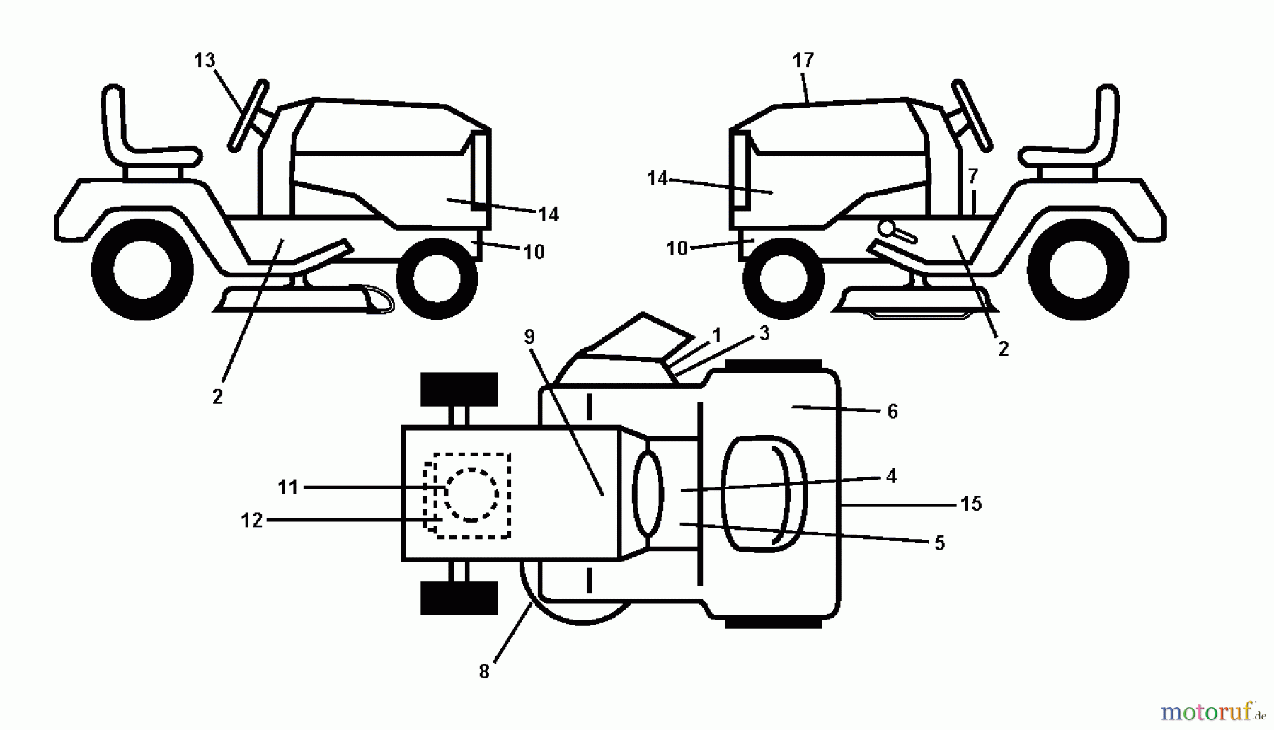 Jonsered Rasen und Garten Traktoren LT2218 A2 (96041010902) - Jonsered Lawn & Garden Tractor (2010-11) DECALS
