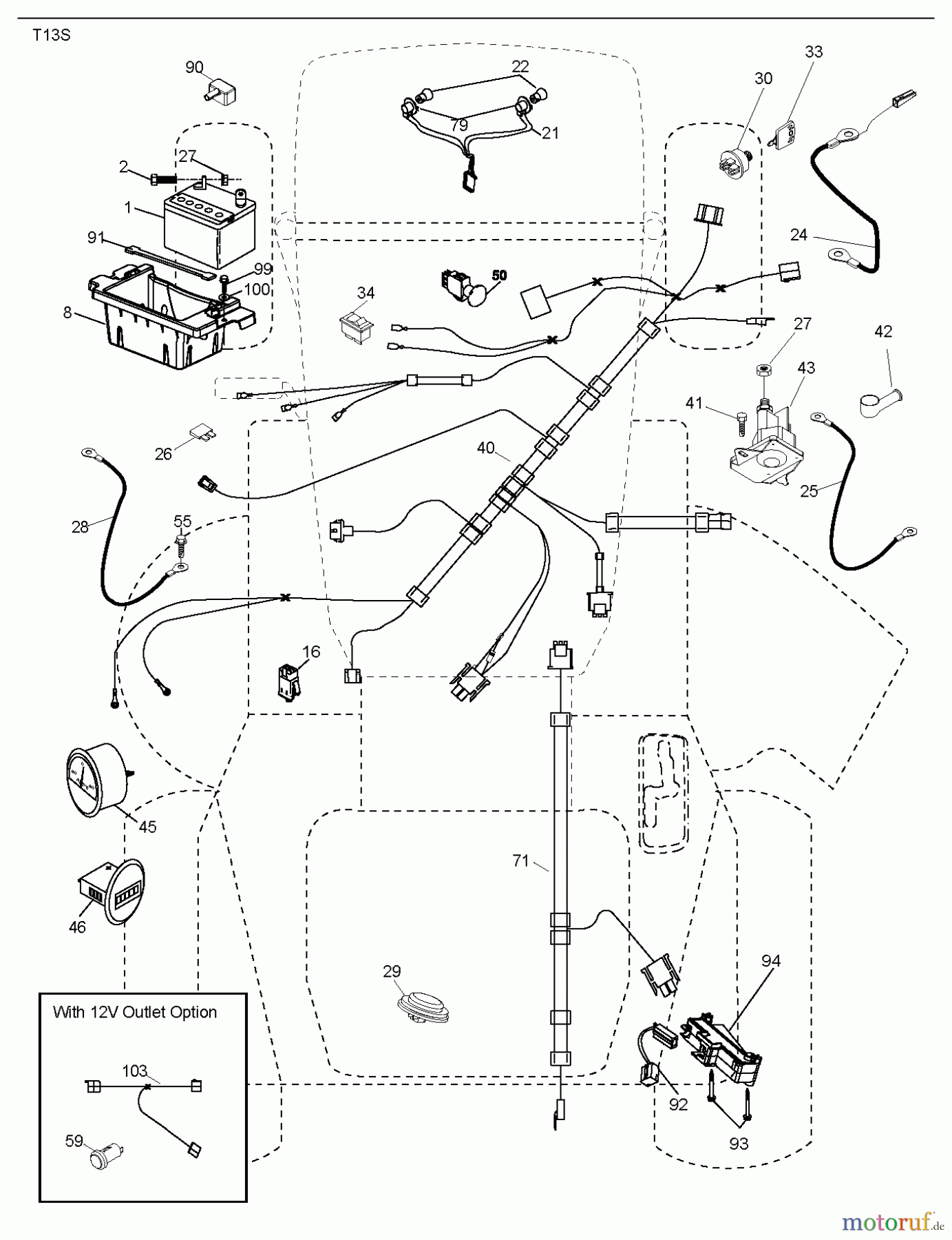 Jonsered Rasen und Garten Traktoren LT2218 A2 (96041010902) - Jonsered Lawn & Garden Tractor (2010-11) ELECTRICAL
