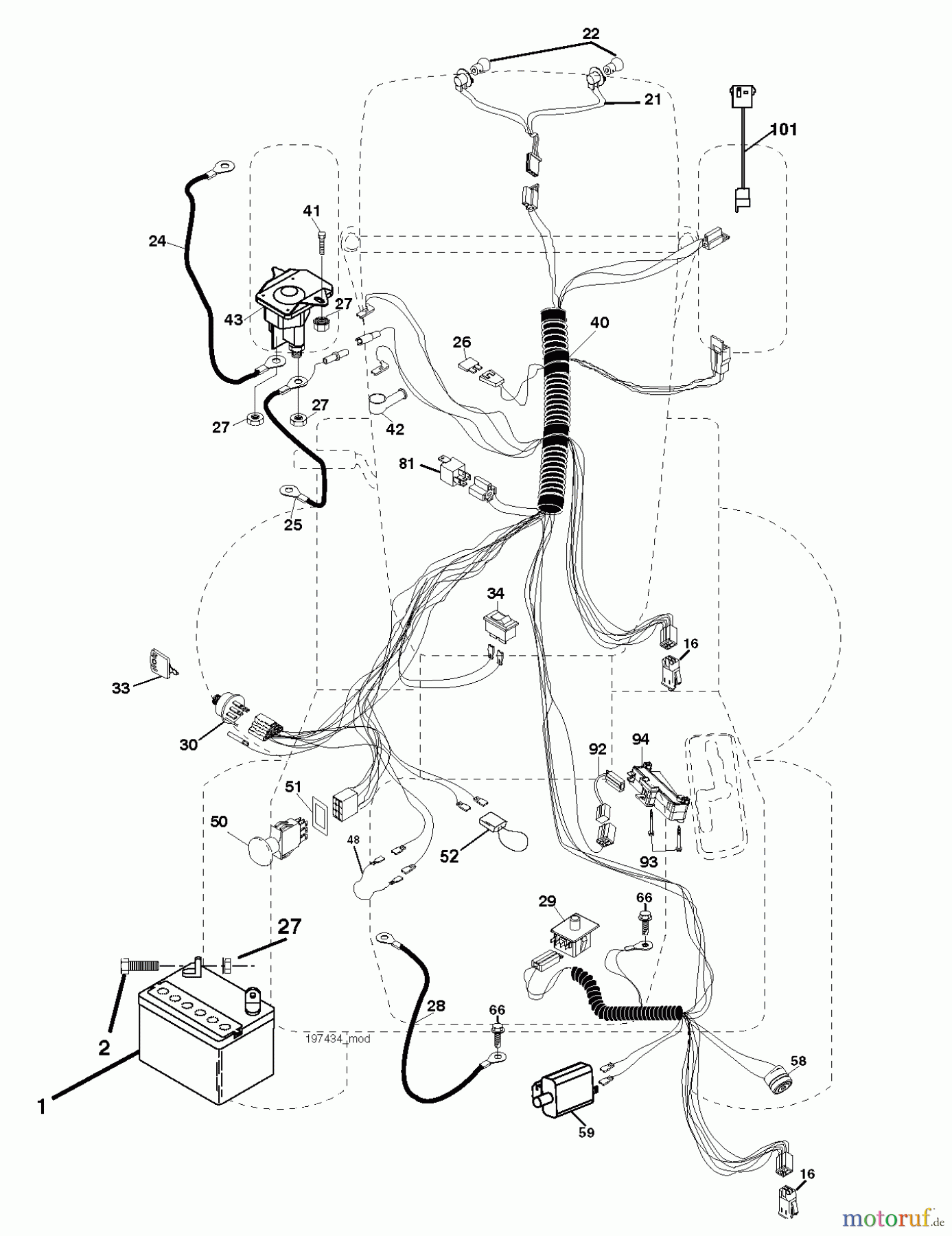  Jonsered Rasen  und Garten Traktoren LT2218 CMA (96061021900) - Jonsered Lawn & Garden Tractor (2010-02) ELECTRICAL