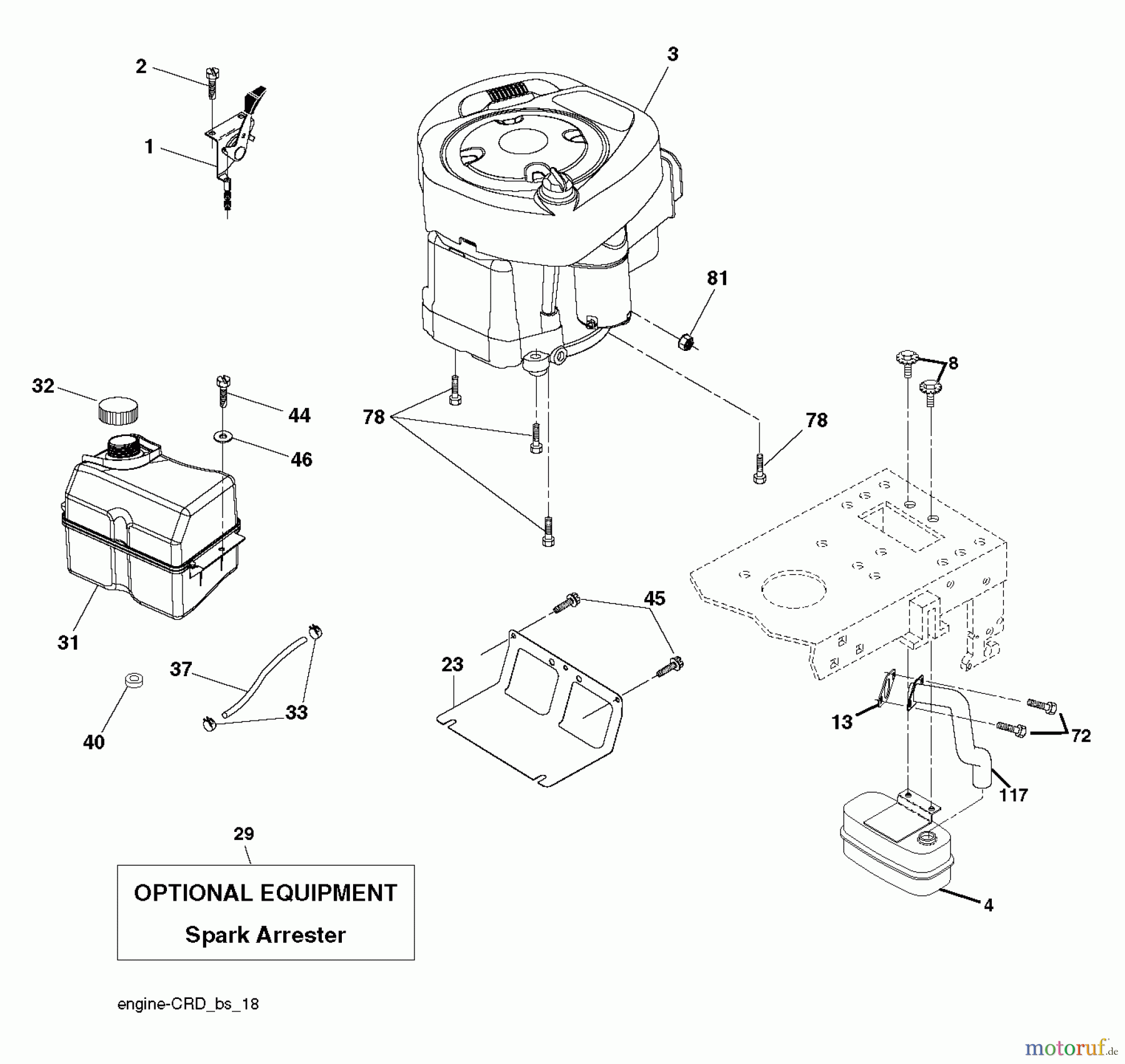  Jonsered Rasen  und Garten Traktoren LT2218 CMA (96061021902) - Jonsered Lawn & Garden Tractor (2010-02) ELECTRONIC WHEEL MOTOR HOUSING