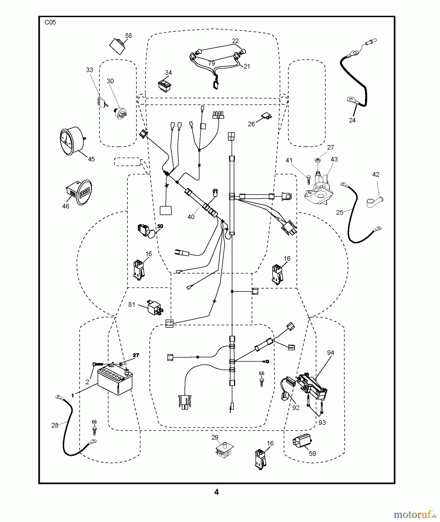 Jonsered Rasen und Garten Traktoren LT2218 CMA2 (96061019802) - Jonsered Lawn & Garden Tractor (2007-10) ELECTRICAL