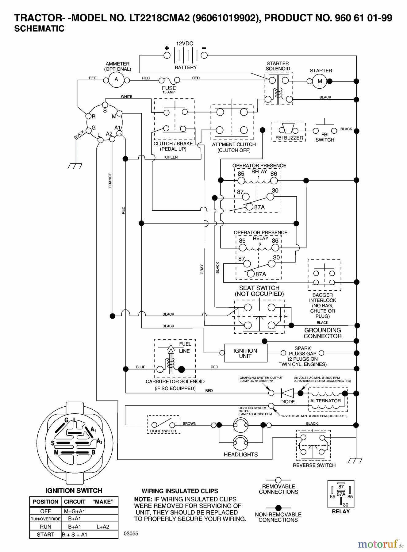 Jonsered Rasen und Garten Traktoren LT2218 CMA2 (96061019902) - Jonsered Lawn & Garden Tractor (2007-07) SCHEMATIC