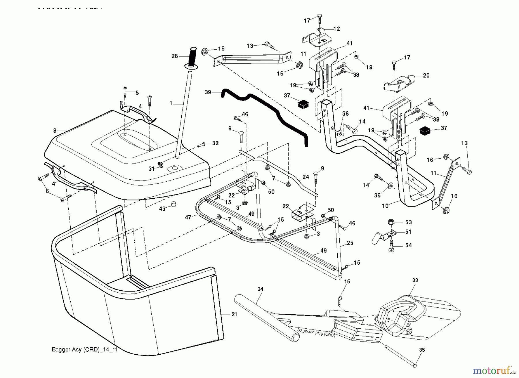  Jonsered Rasen  und Garten Traktoren LT2218 CMA2 (96061024000) - Jonsered Lawn & Garden Tractor (2009-01) BAGGER