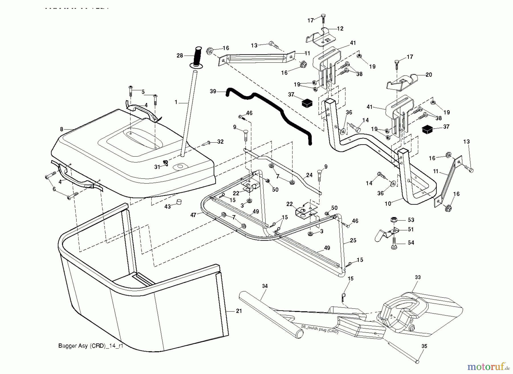  Jonsered Rasen  und Garten Traktoren LT2218 CMA2 (96061024100) - Jonsered Lawn & Garden Tractor (2009-01) BAGGER