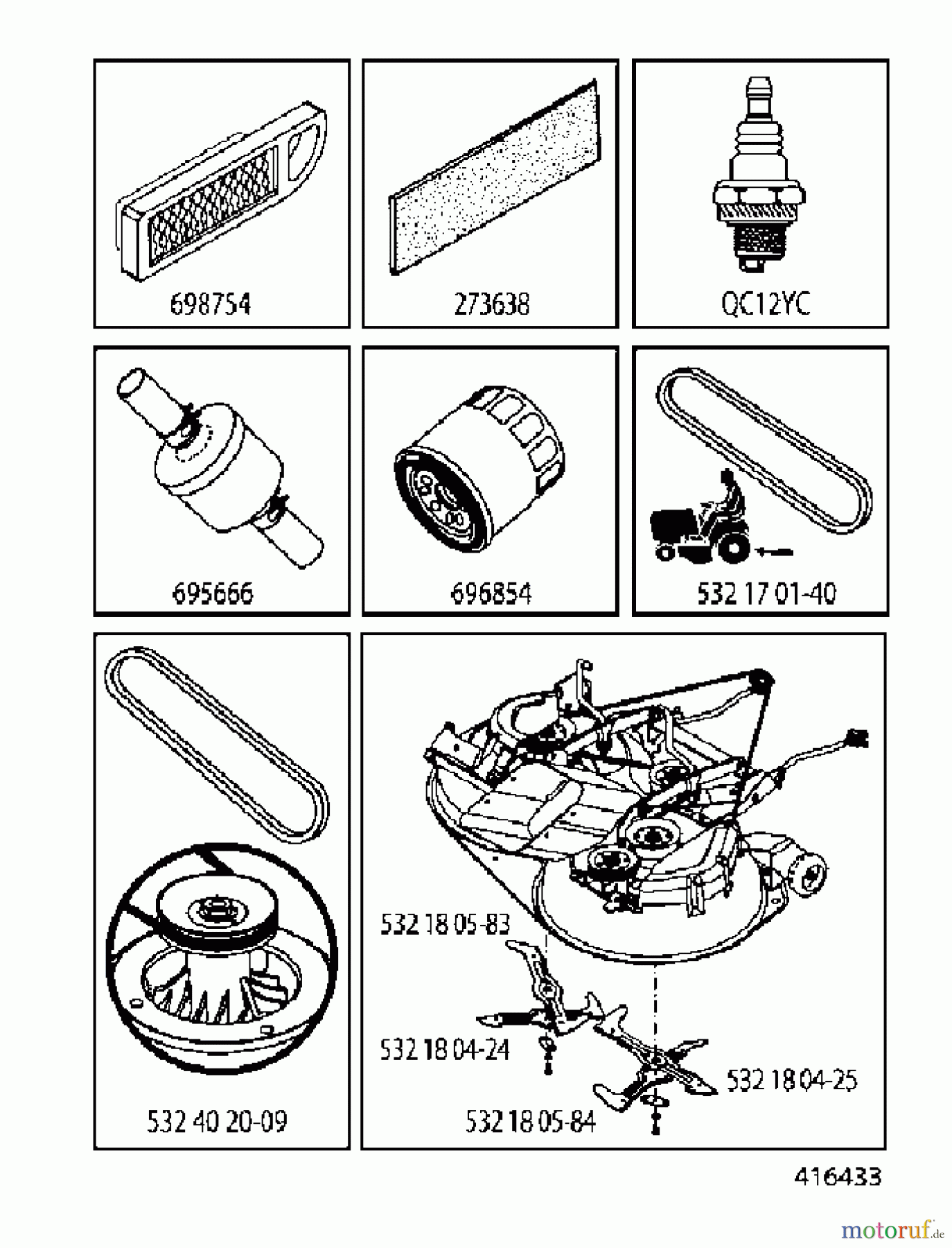 Jonsered Rasen und Garten Traktoren LT2218 CMA2 (96061026601) - Jonsered Lawn & Garden Tractor (2010-08) FREQUENTLY USED PARTS