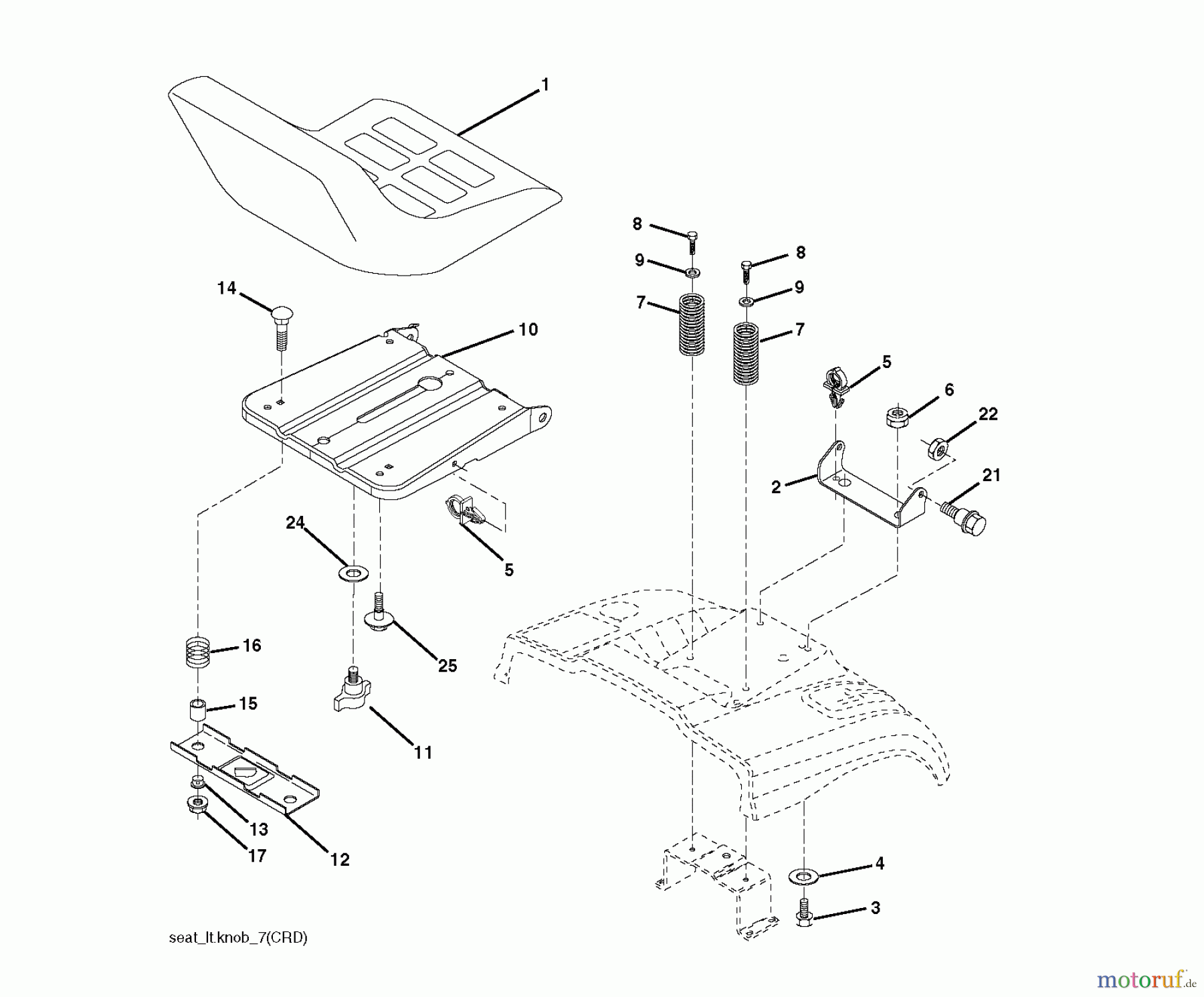 Jonsered Rasen und Garten Traktoren LT2220 CMA2 (96061022003) - Jonsered Lawn & Garden Tractor (2009-07) SEAT
