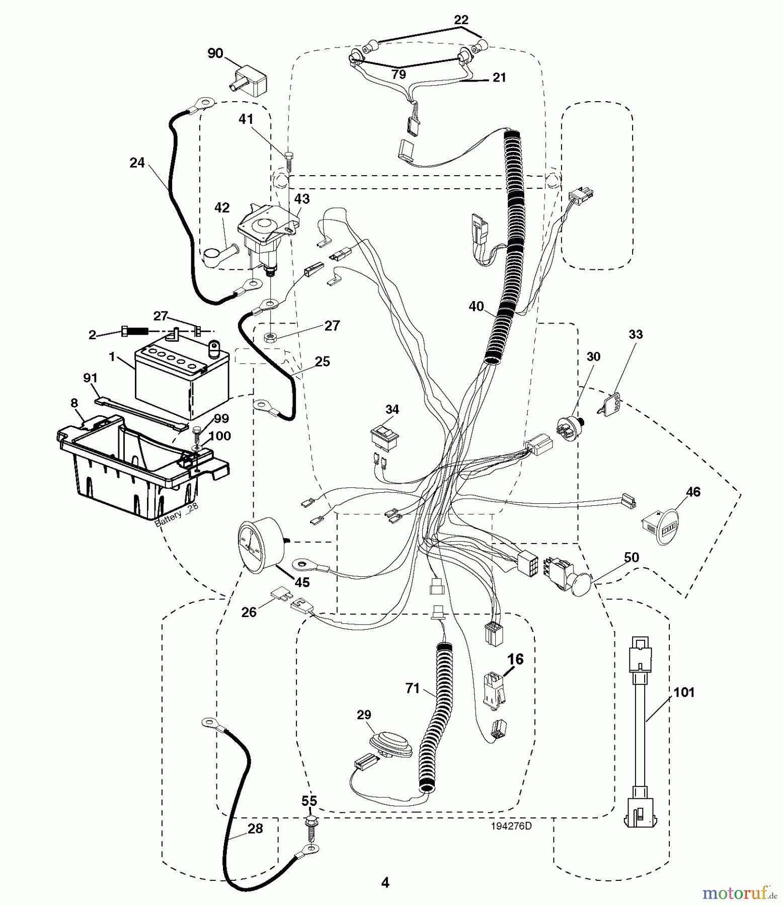 Jonsered Rasen und Garten Traktoren LT2223 A2 (96041004001) - Jonsered Lawn & Garden Tractor (2007-05) ELECTRICAL