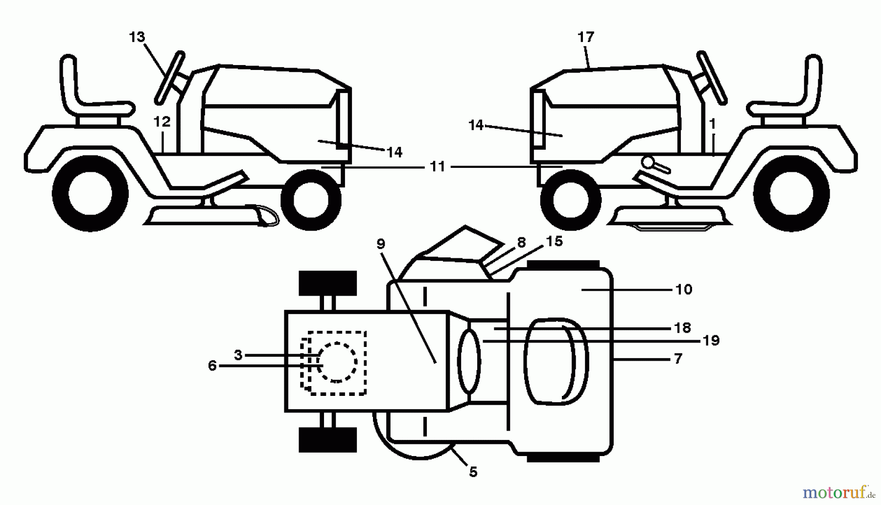 Jonsered Rasen und Garten Traktoren LT2320 A2 (96041030000) - Jonsered Lawn & Garden Tractor (2012-10) DECALS