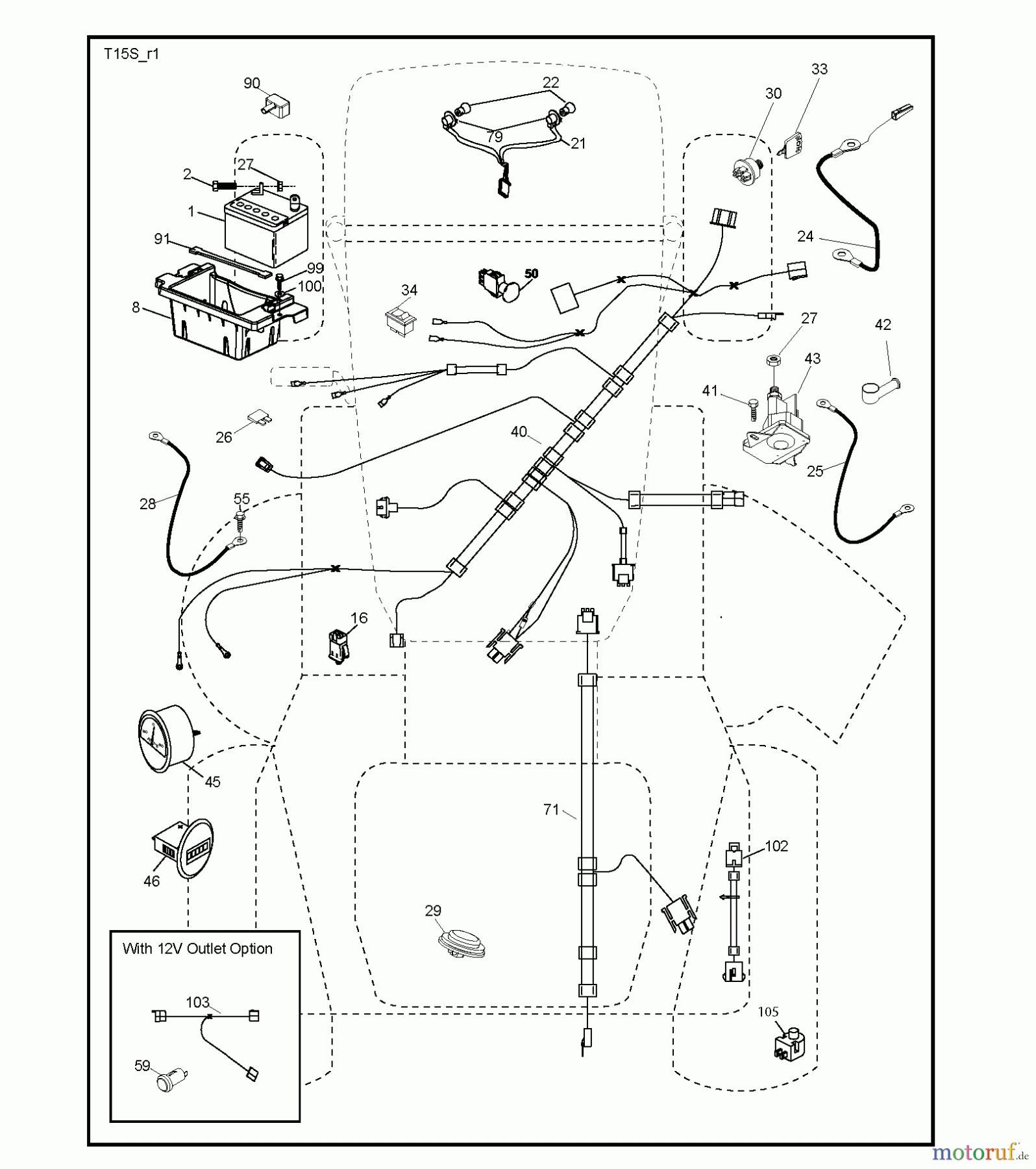 Jonsered Rasen und Garten Traktoren LT2223 A2 (96041011100) - Jonsered Lawn & Garden Tractor (2009-02) ELECTRICAL
