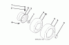 Jonsered LT2223 A2 (96041014700) - Lawn & Garden Tractor (2009-04) Ersatzteile WHEELS TIRES