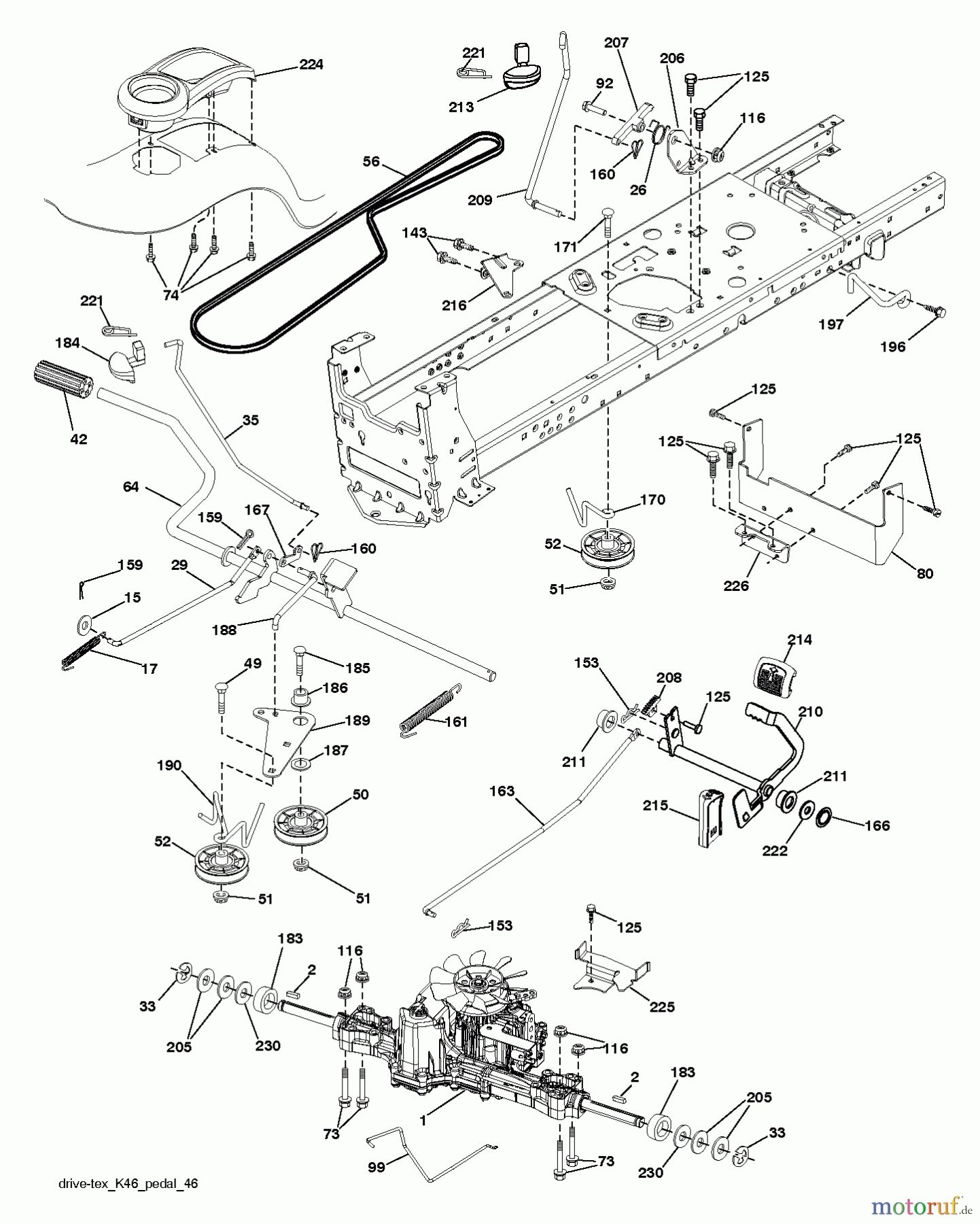  Jonsered Rasen  und Garten Traktoren LT2226 A2 (96041014501) - Jonsered Lawn & Garden Tractor (2010-02) DRIVE