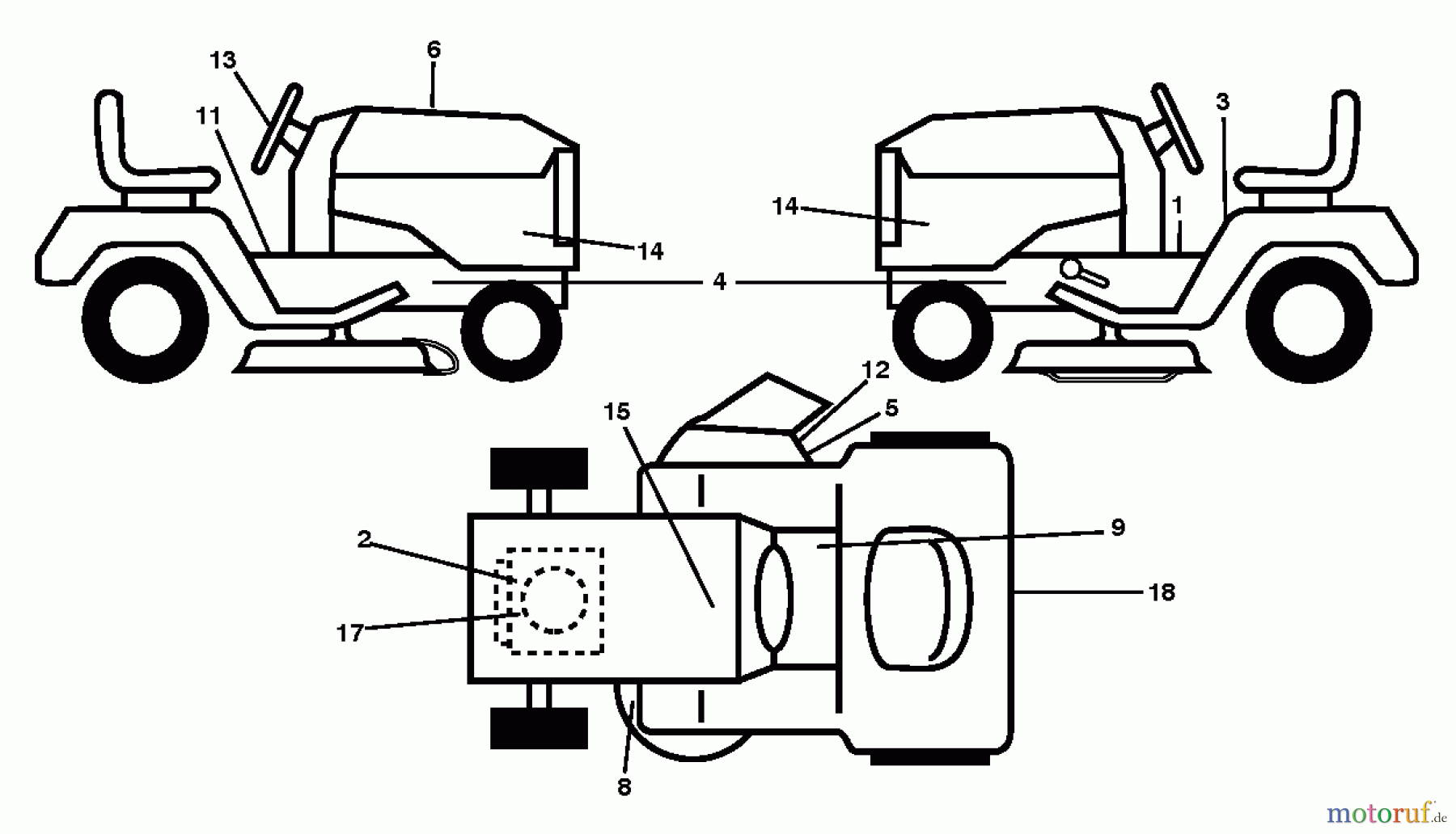  Jonsered Rasen  und Garten Traktoren LT2227 A2 (96041014601) - Jonsered Lawn & Garden Tractor (2011-04) DECALS