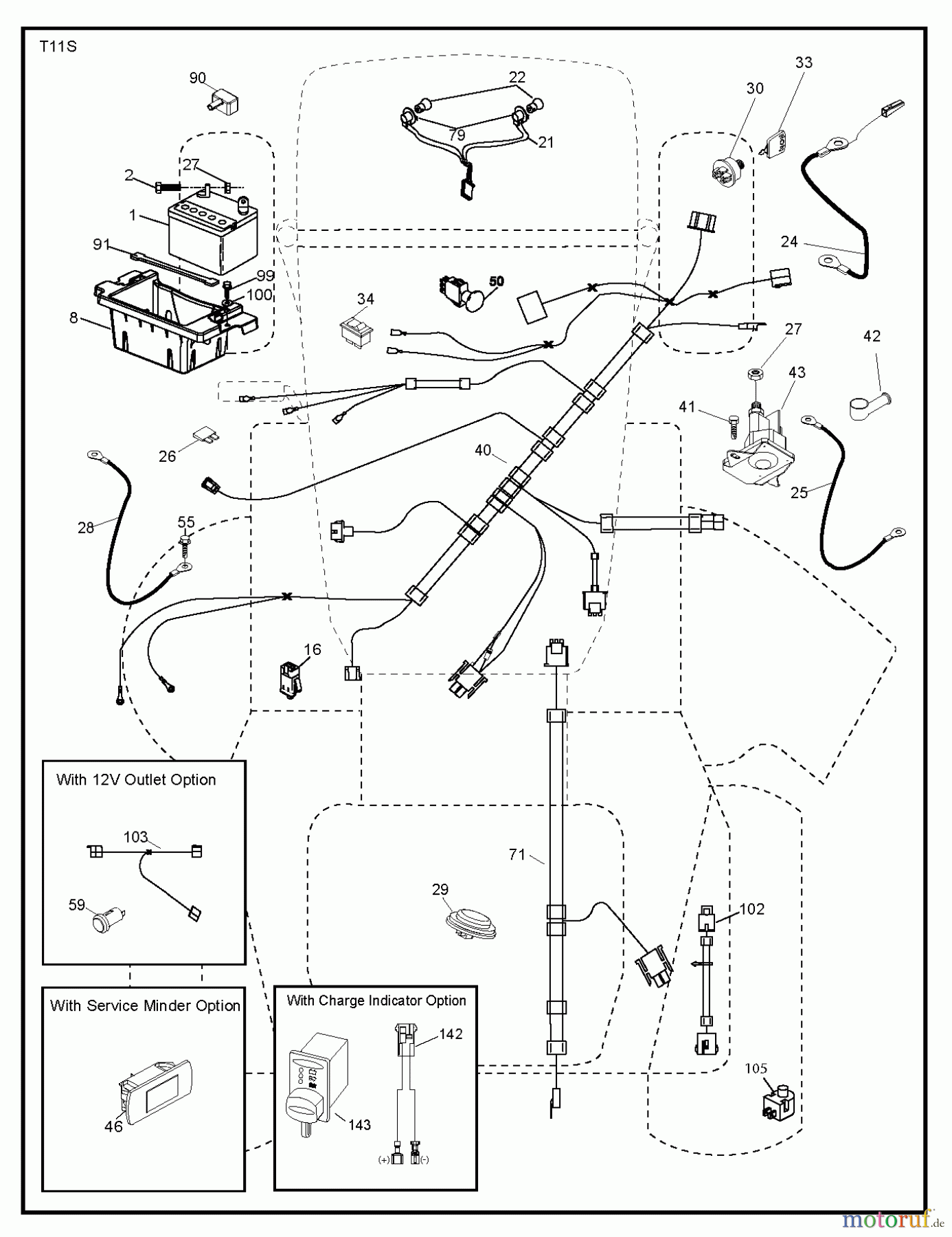Jonsered Rasen und Garten Traktoren LT2227 A2 (96041014601) - Jonsered Lawn & Garden Tractor (2011-04) ELECTRICAL