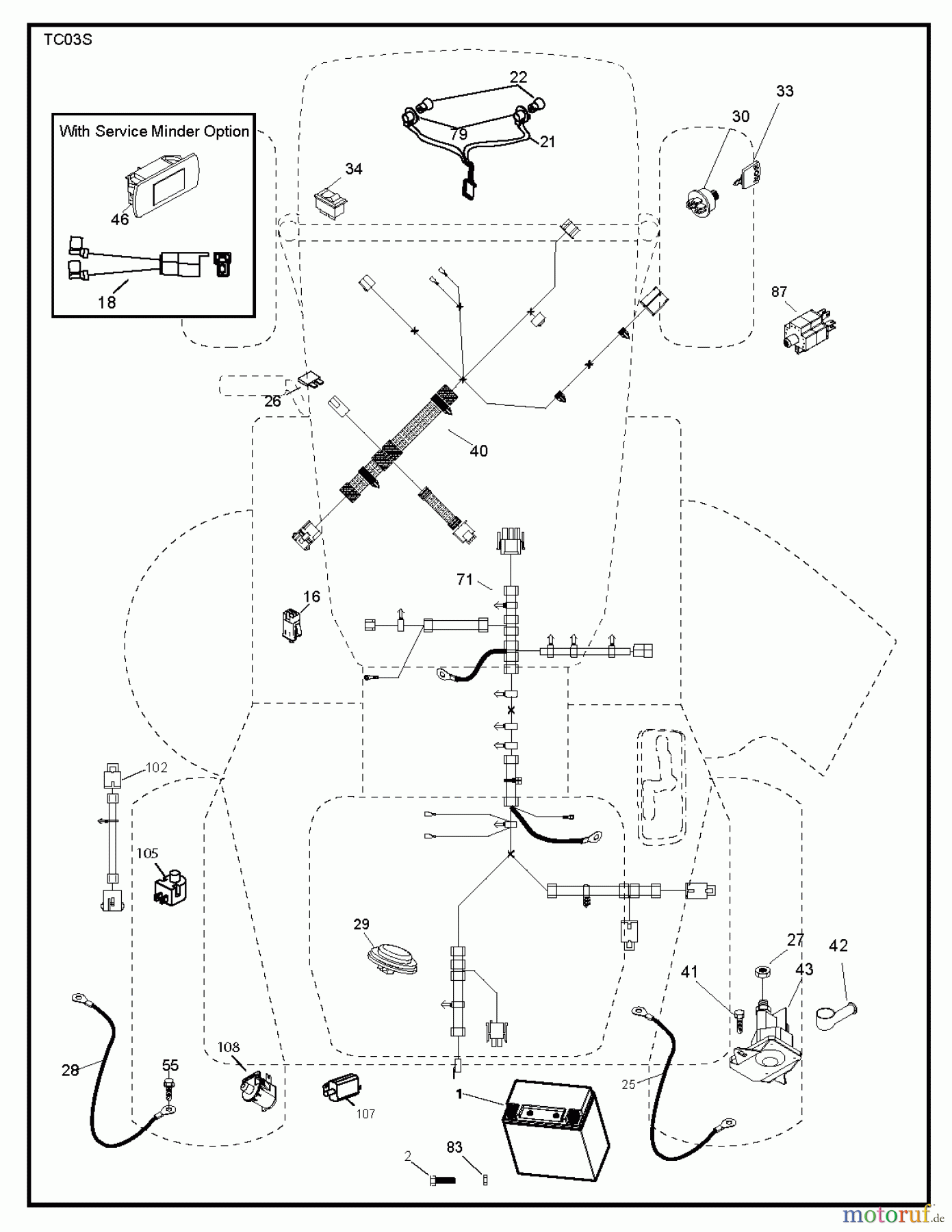 Jonsered Rasen und Garten Traktoren LT2316 CMA2 (96051000600) - Jonsered Lawn & Garden Tractor (2011-03) ELECTRICAL
