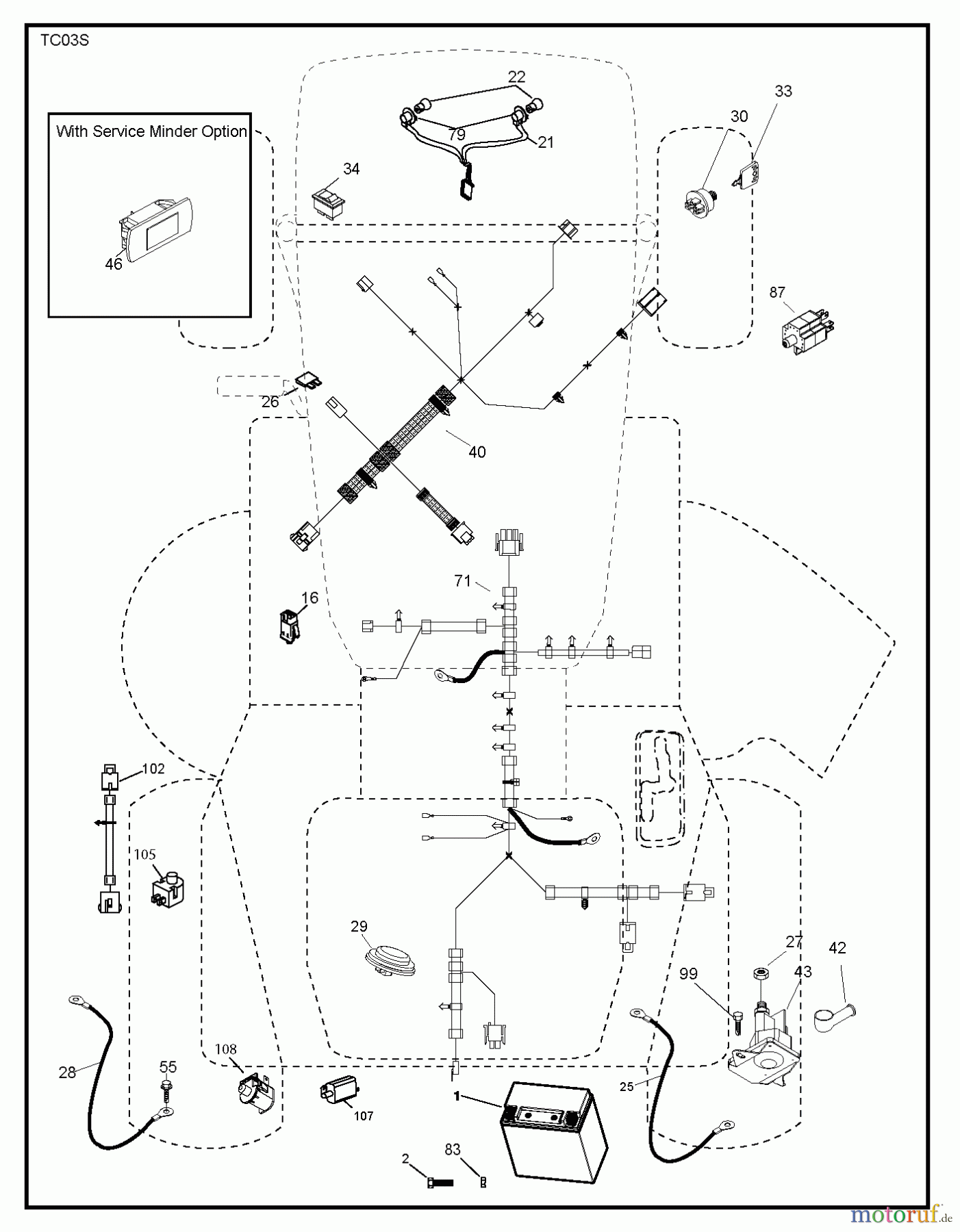 Jonsered Rasen und Garten Traktoren LT2317 CMA (96051000500) - Jonsered Lawn & Garden Tractor (2011-03) ELECTRICAL